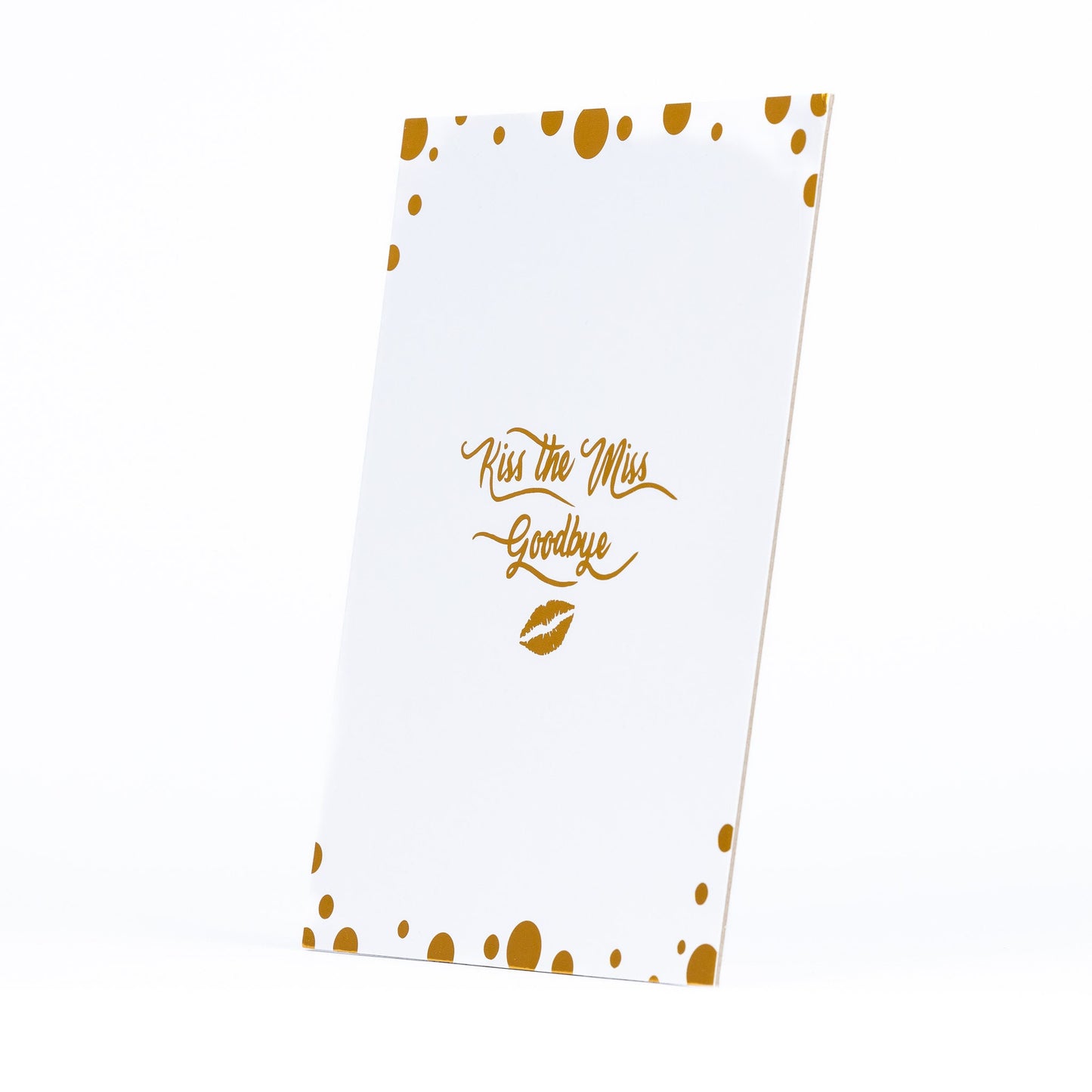 Kiss The Miss Goodbye Gold Hen Party Game Accessories Foil Do Gift Keepsake