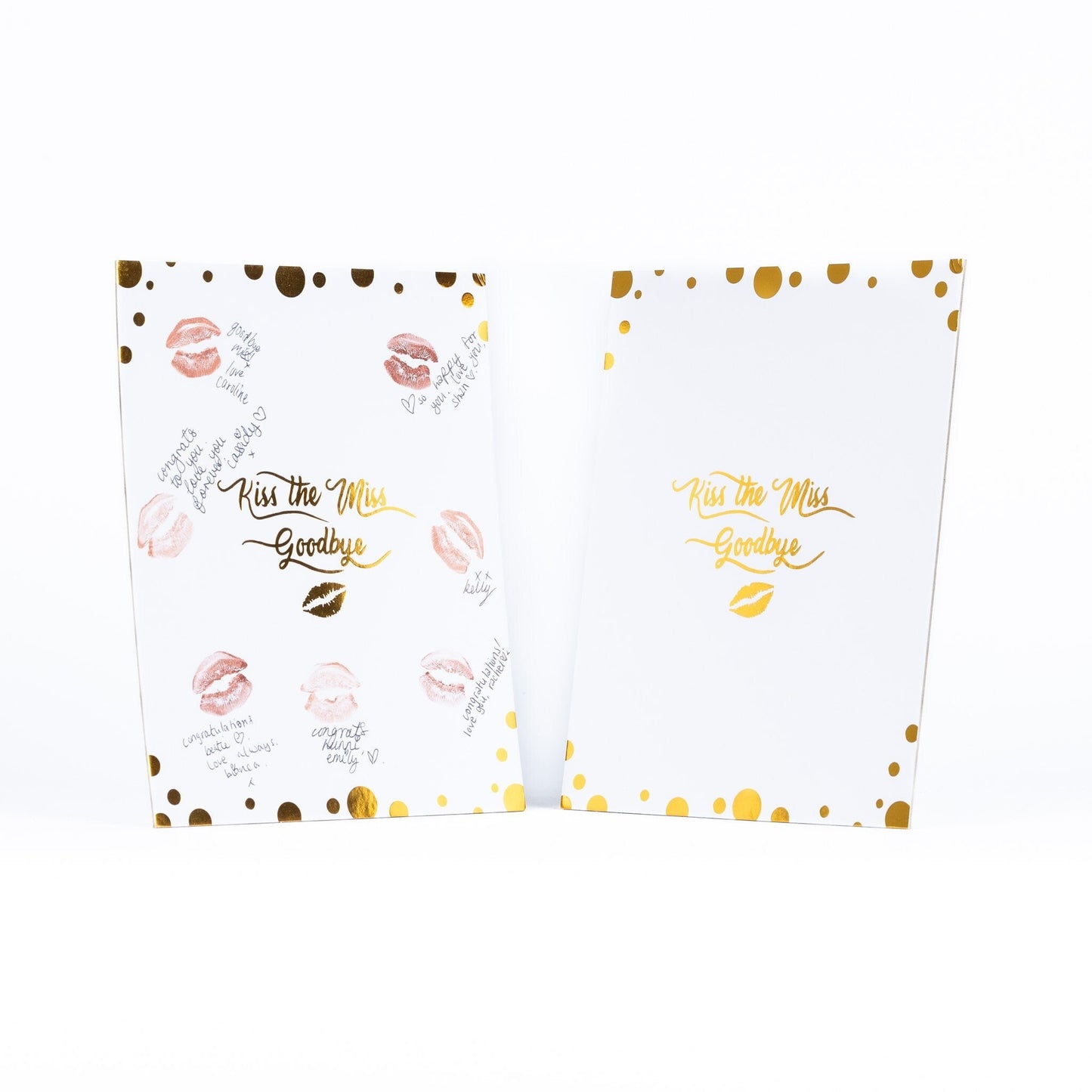 Kiss The Miss Goodbye Gold Hen Party Game Accessories Foil Do Gift Keepsake