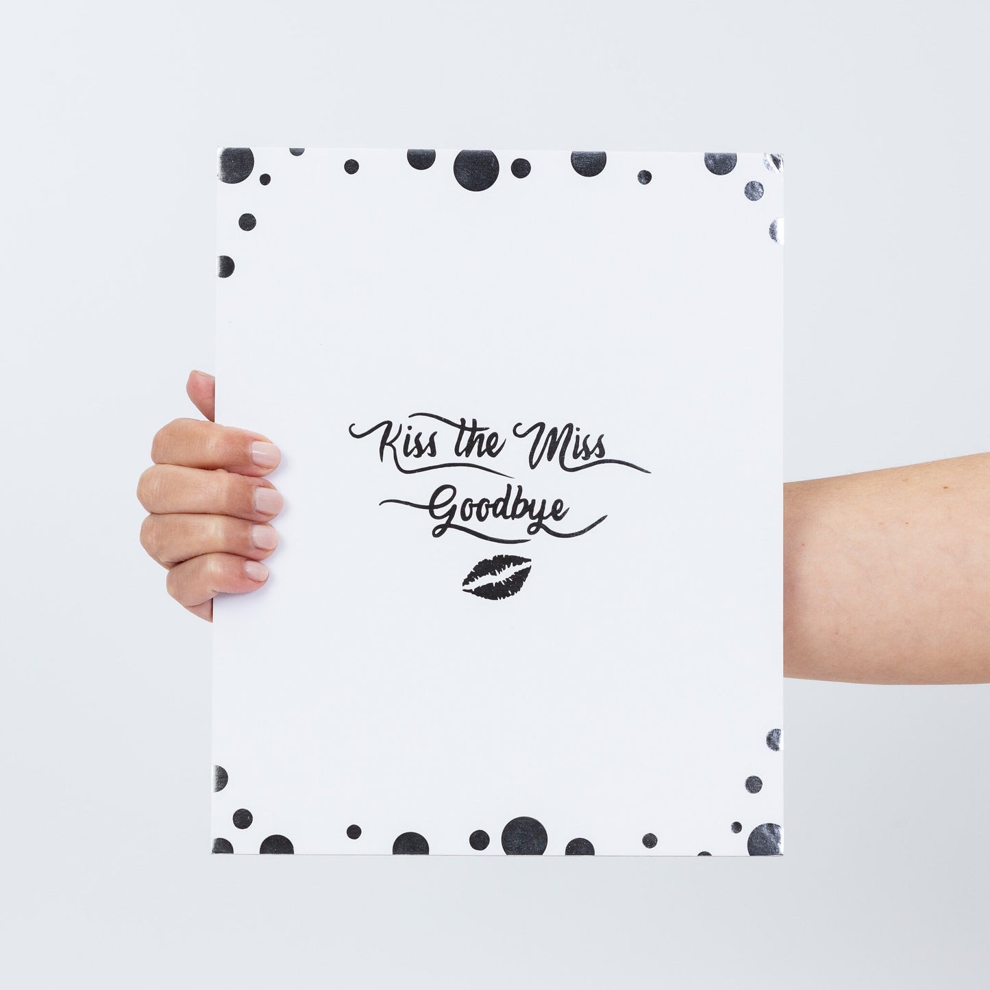 Hen Party Game Accessories Kiss The Miss Goodbye Silver Foil Do Gift With Pen
