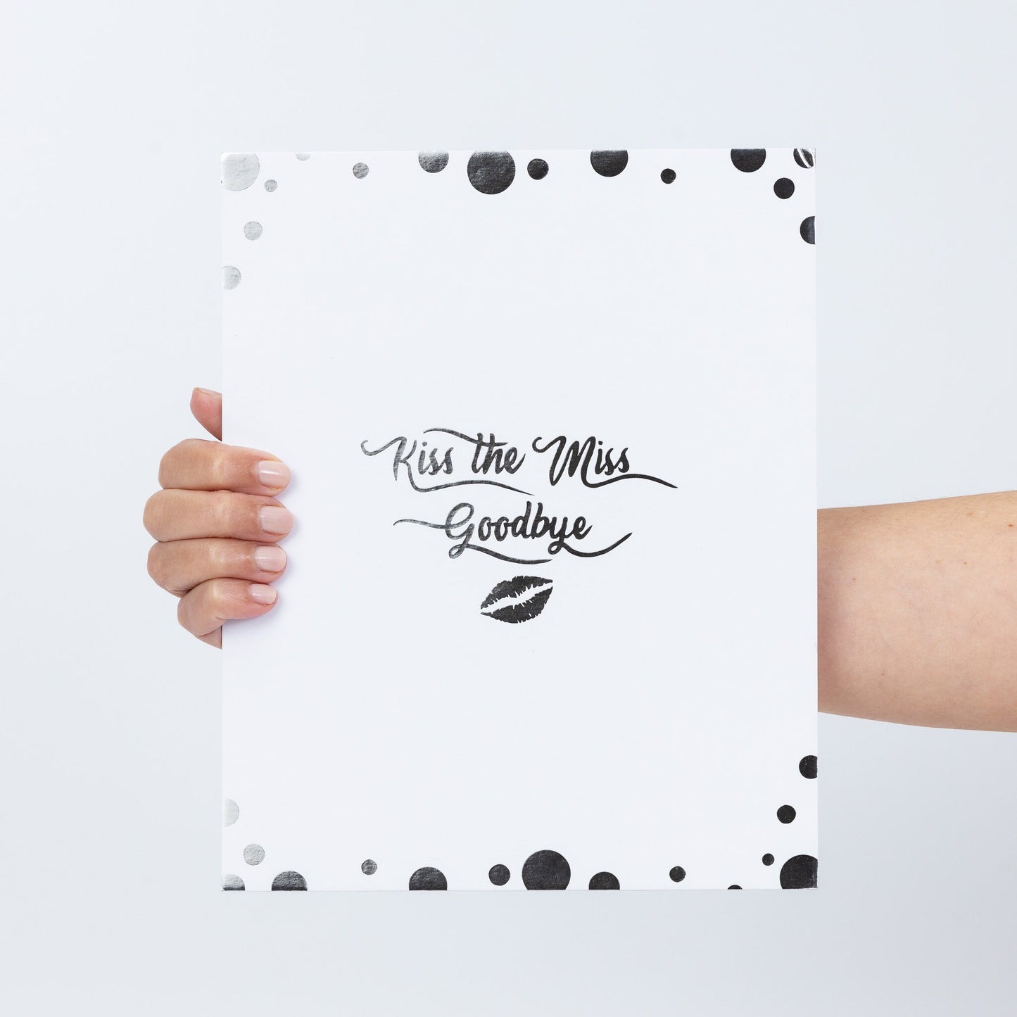 Hen Party Game Accessories Kiss The Miss Goodbye Silver Foil Do Gift With Pen