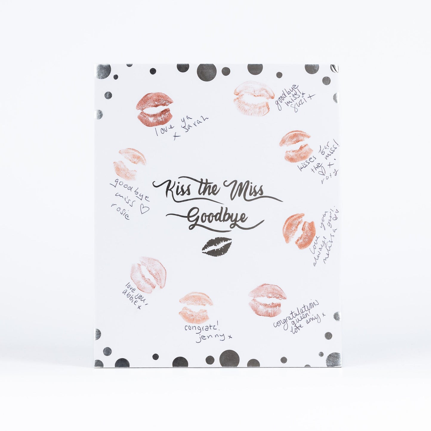 Hen Party Game Accessories Kiss The Miss Goodbye Silver Foil Do Gift With Pen