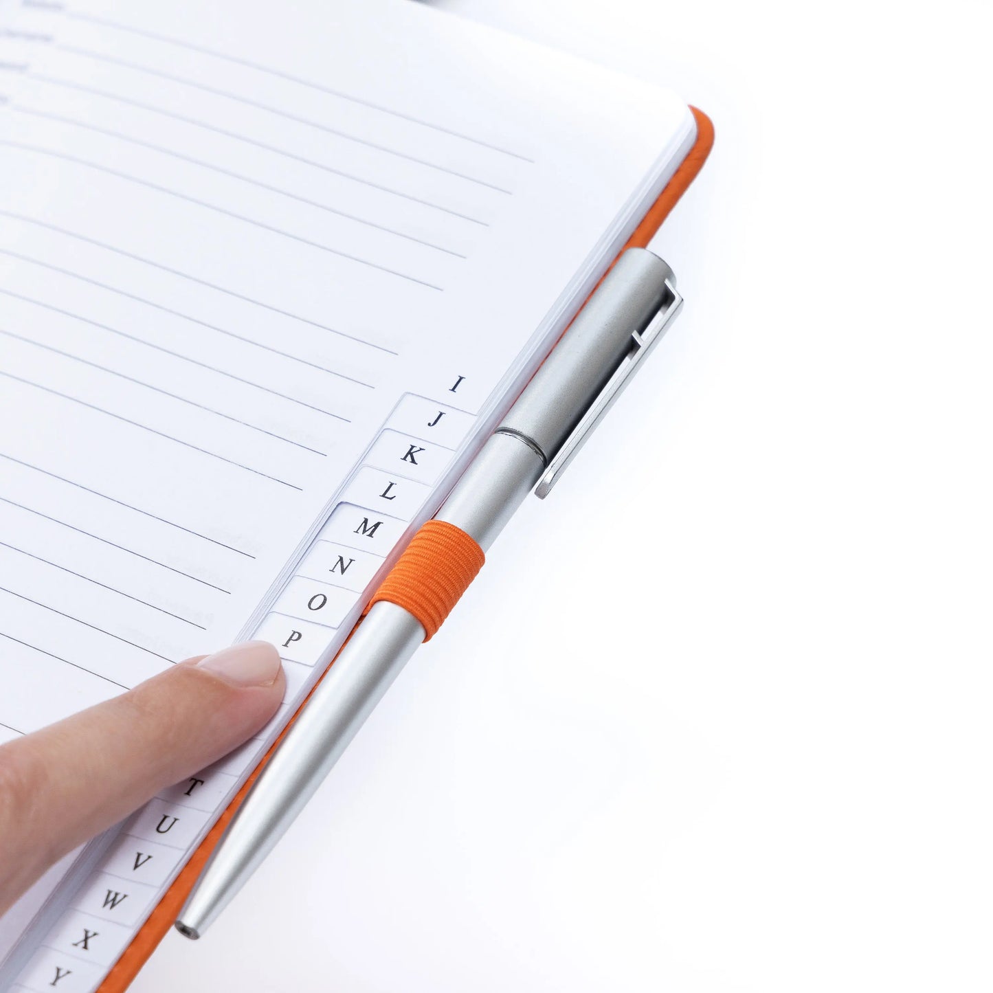 Password Username Book A-Z Index Hard Back A5 Contact Book Orange With Pen Keechi & co.