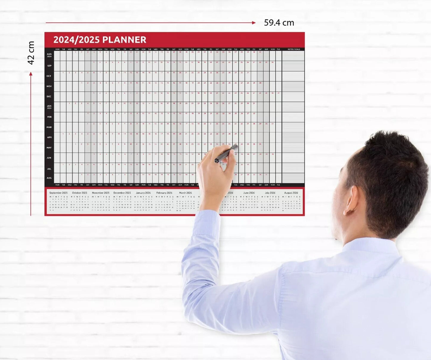 2025 A1 A2 A3 Full Year Wall Planner Calendar Home Office Work