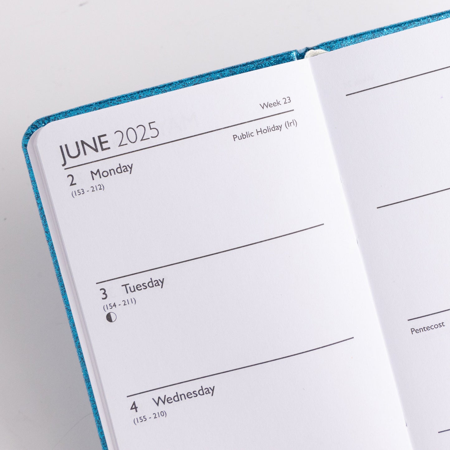 2025 Diary Slim Glitter Week to View Diaries Full Year Journal Calendar Planner Etsy