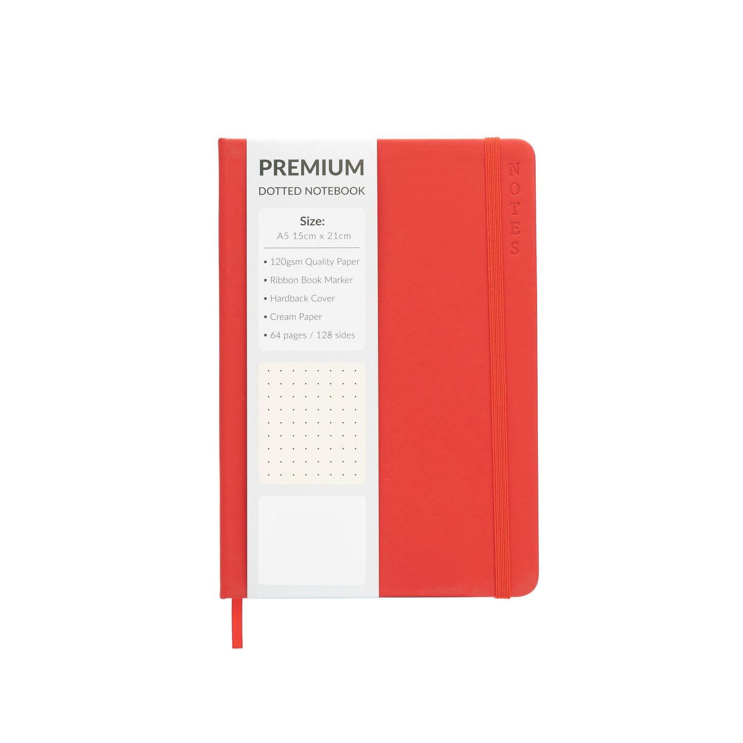 A5 Hardback Dotted Notebook Notepad Notes Diary Bullet Journal Premium Book red Etsy