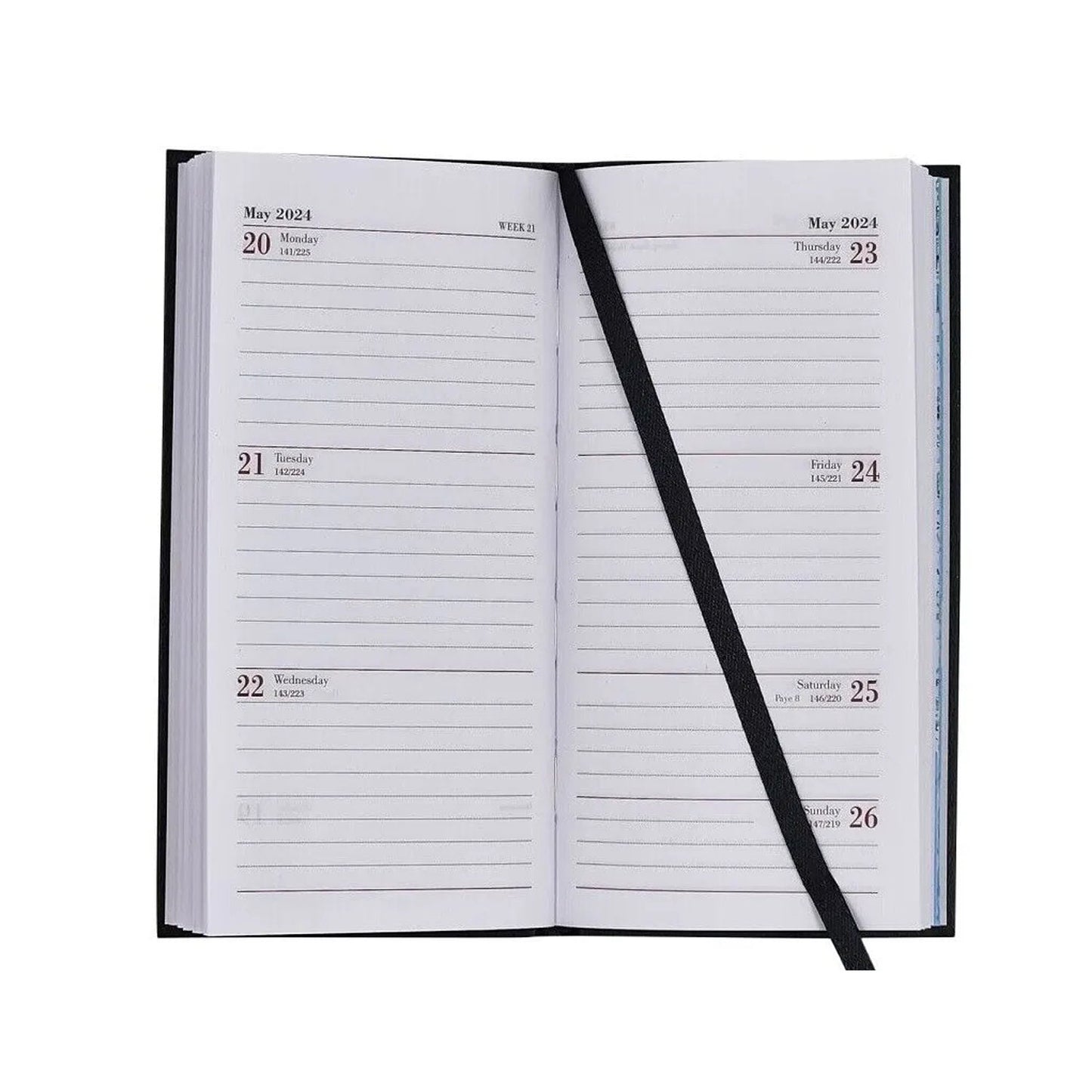 2026 Diary Slim Size Week to View Jan-Dec Diaries Full Year Hardback Planner