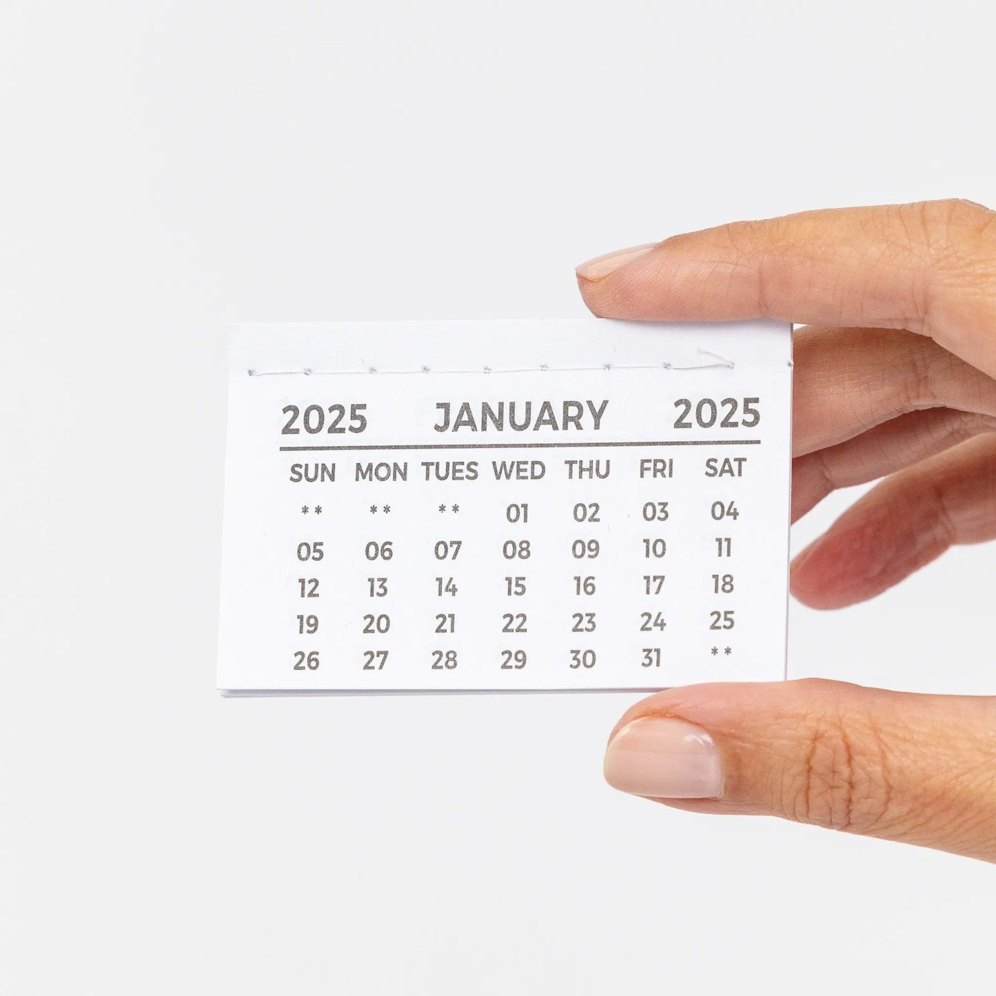 2025 1 to 50 Calendar Tabs Insert White Mini Calendar Tear Off Pads Month To View Keechi & co.