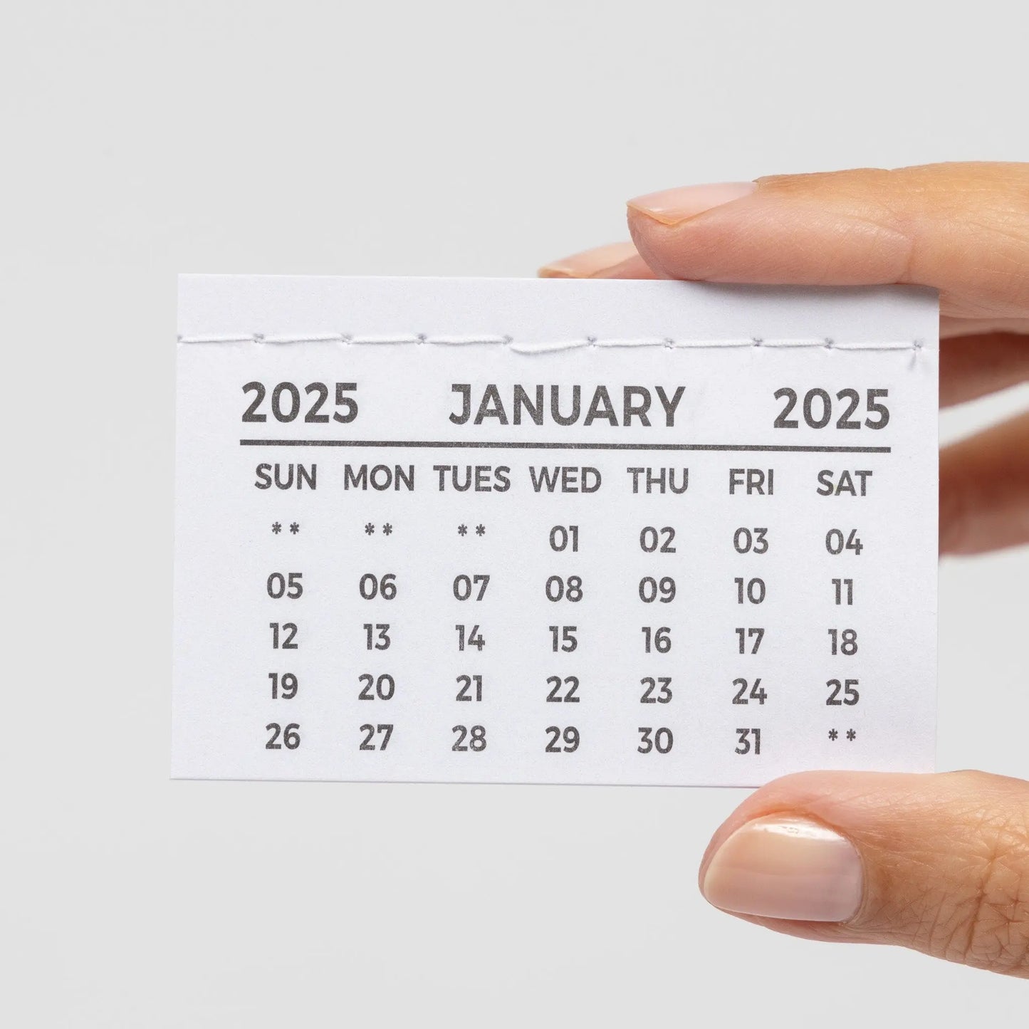 2025 1 to 50 Calendar Tabs Insert White Mini Calendar Tear Off Pads Month To View Keechi & co.