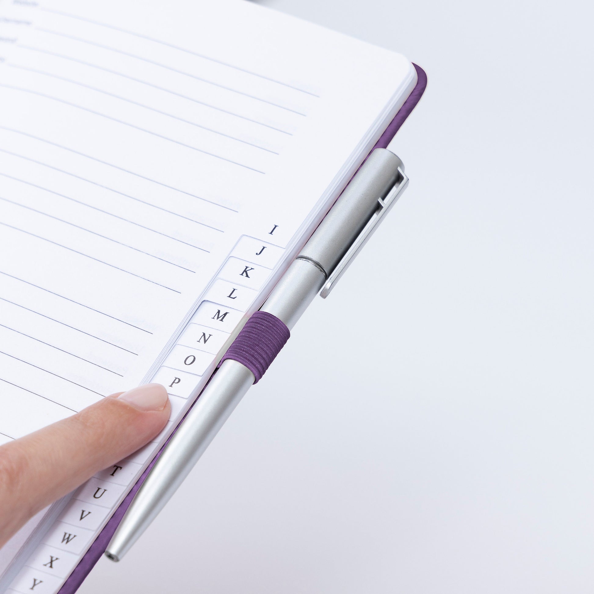 Password Username Book A-Z Index Tabs Hard Back Contact Book With Pen Purple Etsy