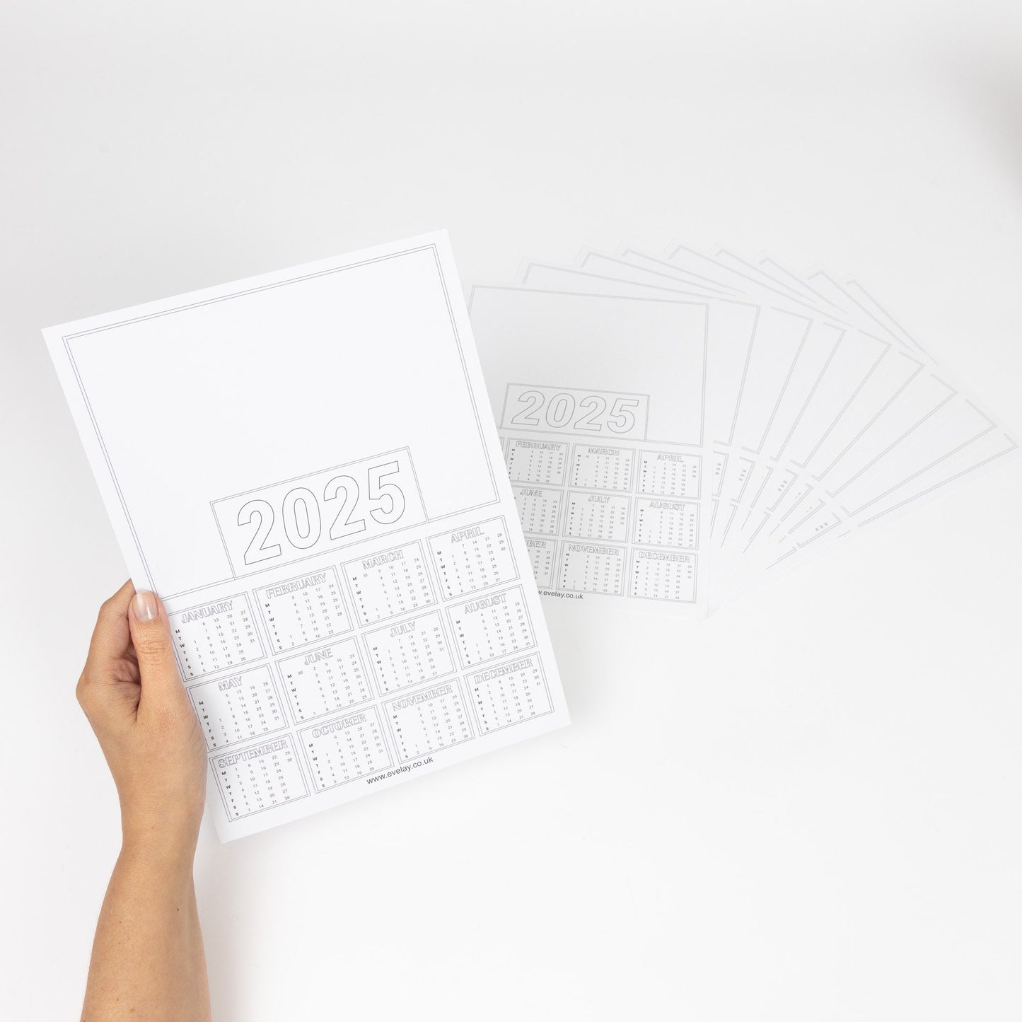 2025 A4 Calendar Blanks: Craft DIY, White Cardstock (Pack of 20) Etsy