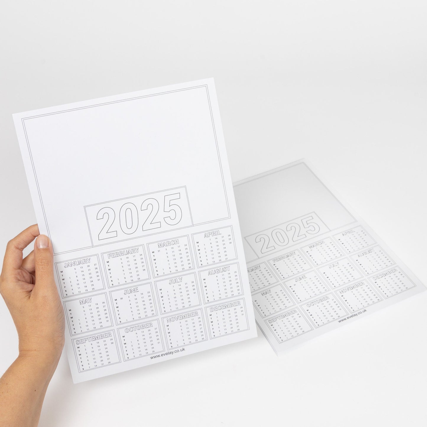 2025 A4 Calendar Blanks: Craft DIY, White Cardstock (Pack of 20) Etsy