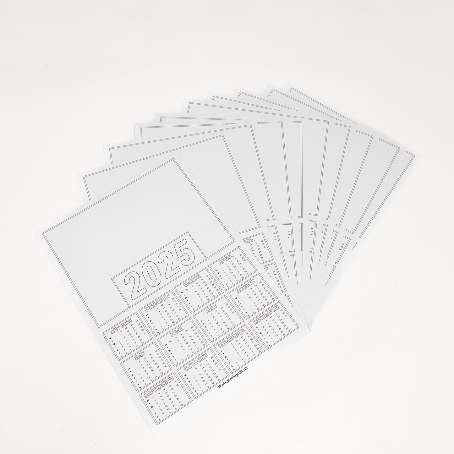 2025 A4 Calendar Blanks: Craft DIY, White Cardstock (Pack of 20) Etsy