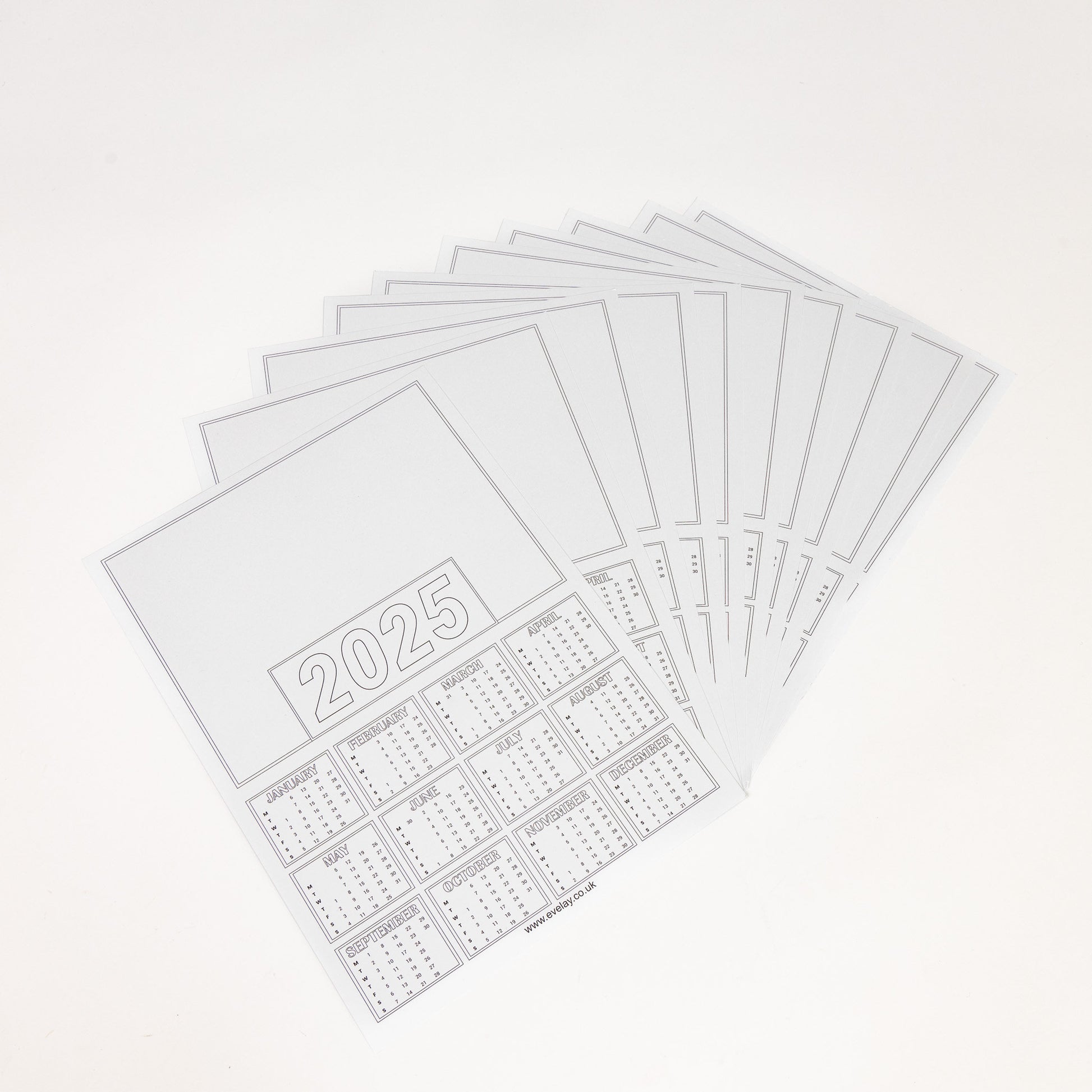 2025 A4 Calendar Blanks: Craft DIY, White Cardstock (Pack of 20) Etsy