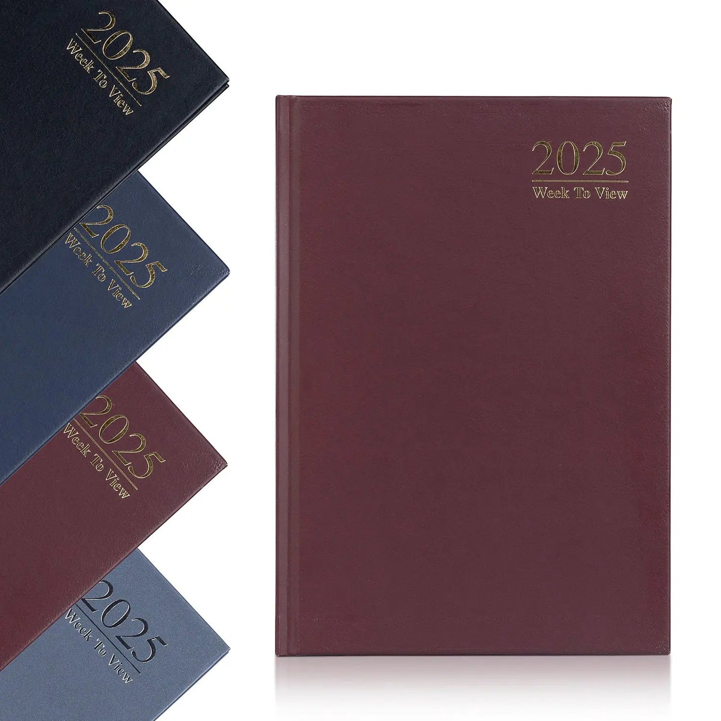 2025 A5 Week To View Diary Full Year Planner Organiser Hardback Cover Keechi & co.