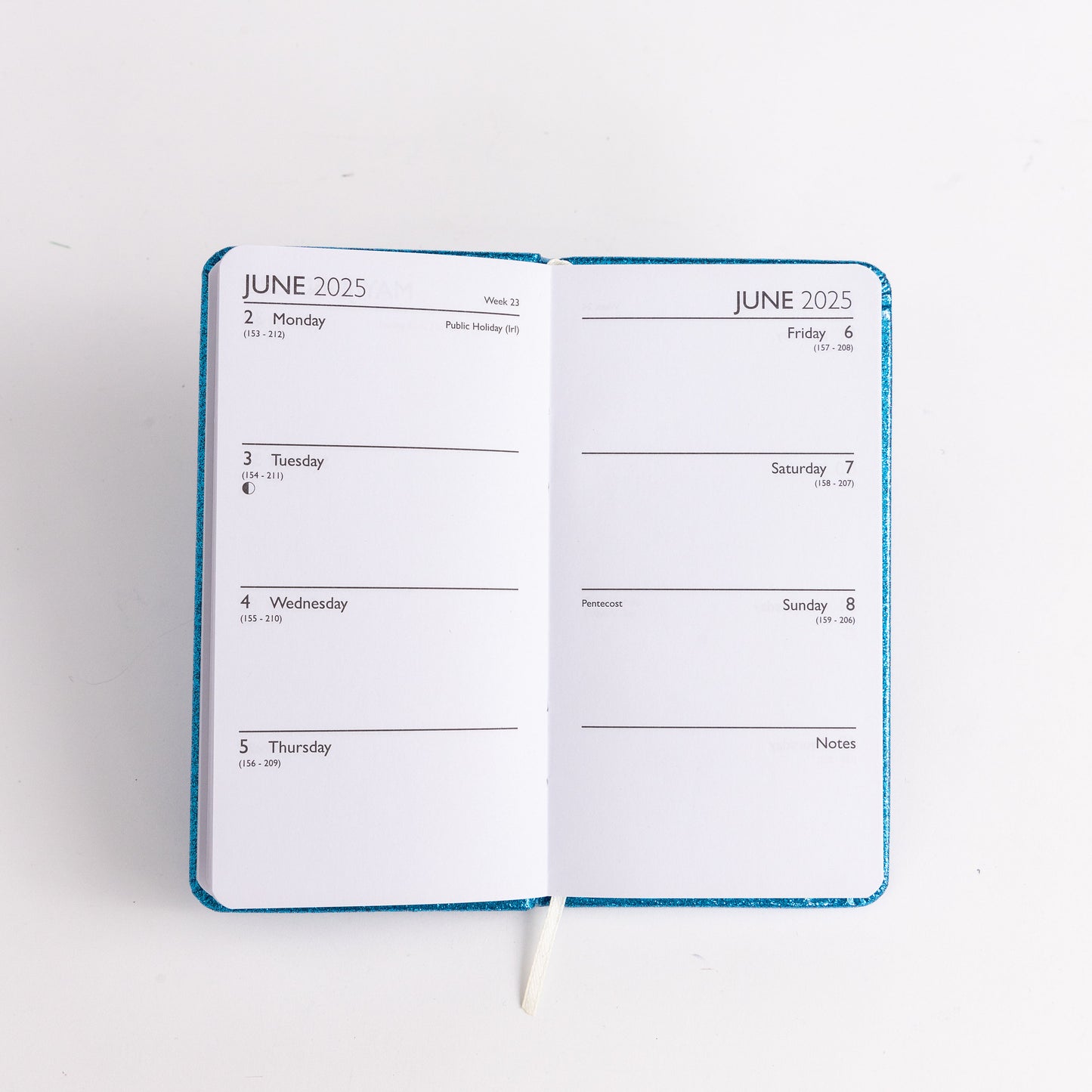 2025 Diary Slim Glitter Week to View Diaries Full Year Journal Calendar Planner Keechi & co.