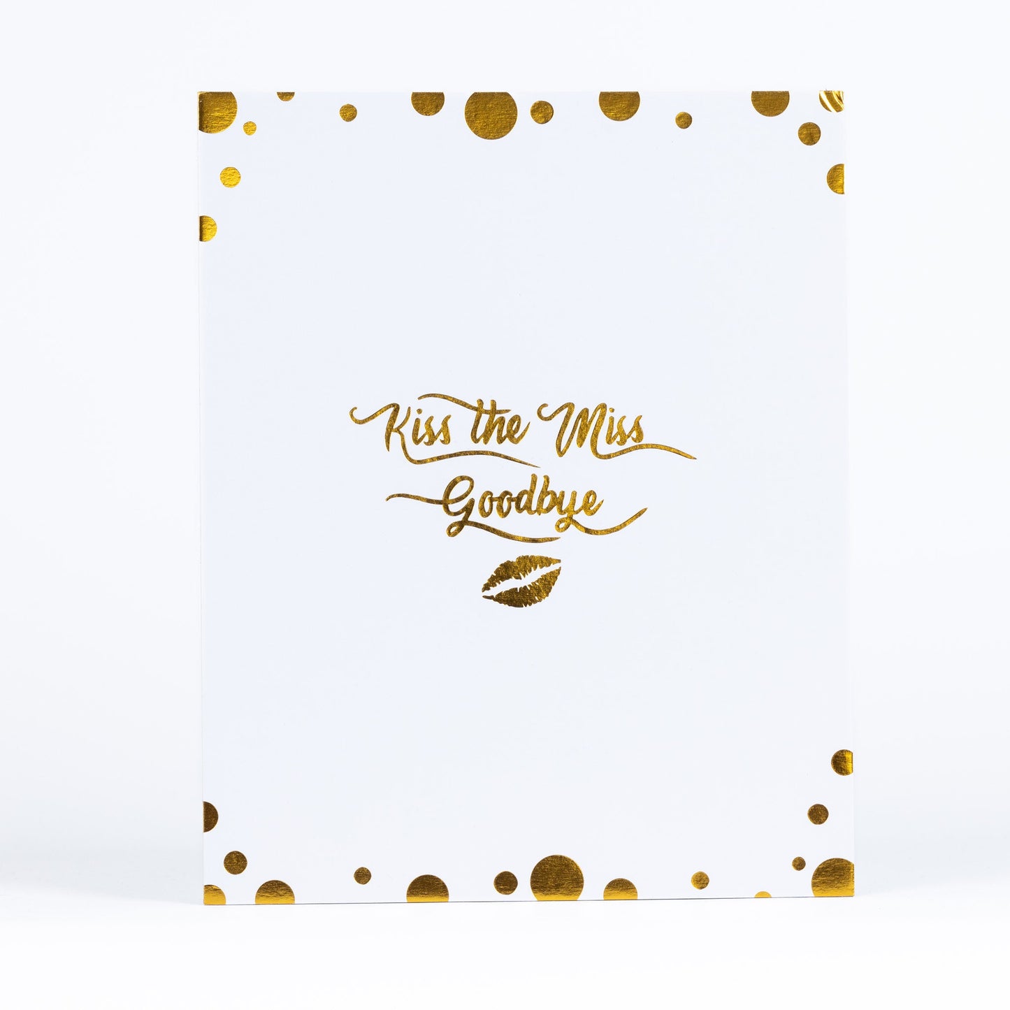 Kiss The Miss Goodbye Gold Hen Party Game Accessories Foil Do Gift Keepsake