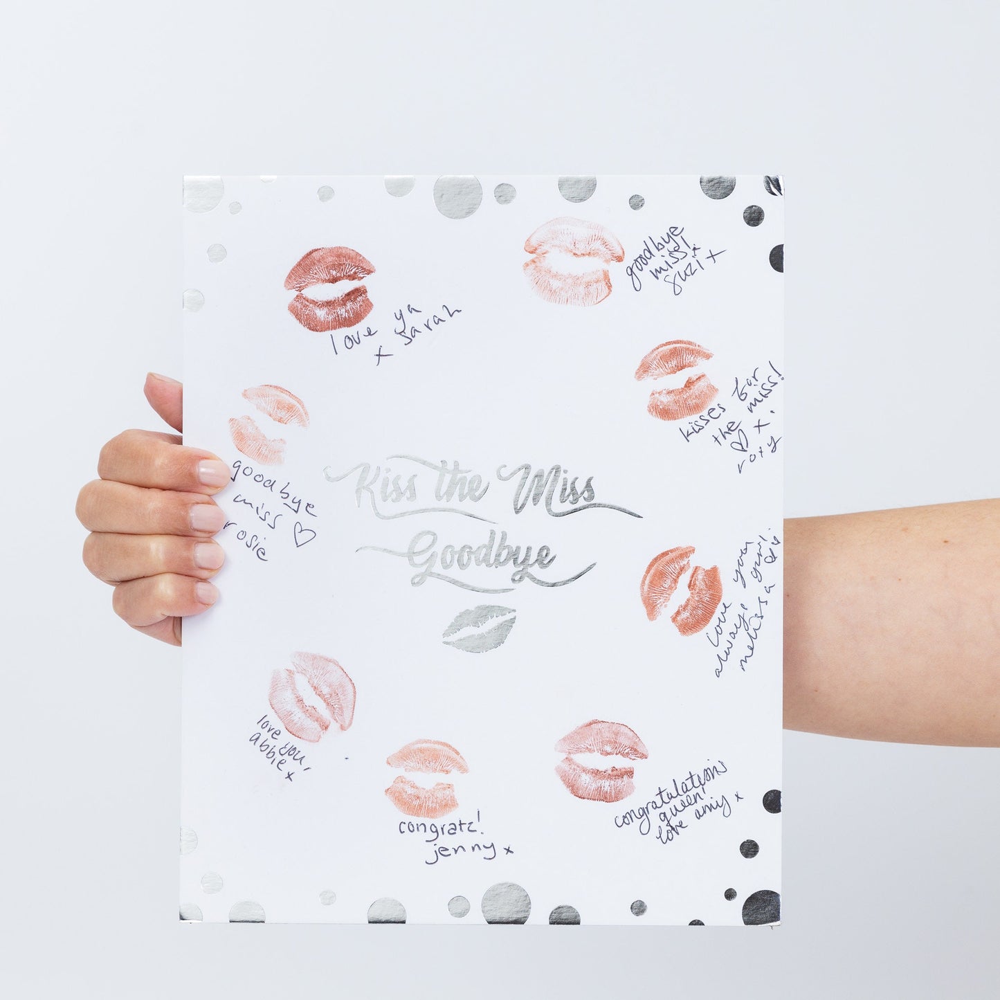Hen Party Game Accessories Kiss The Miss Goodbye Silver Foil Do Gift With Pen