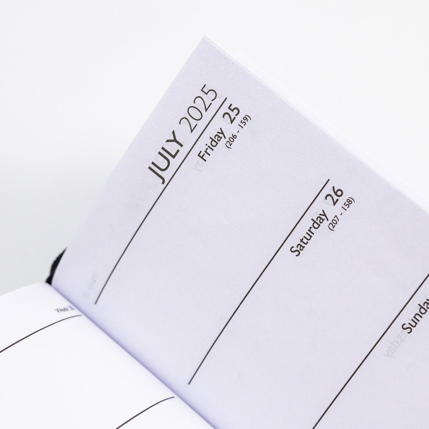 2025 Diary Slim Glitter Week to View Diaries Full Year Journal Calendar Planner Etsy