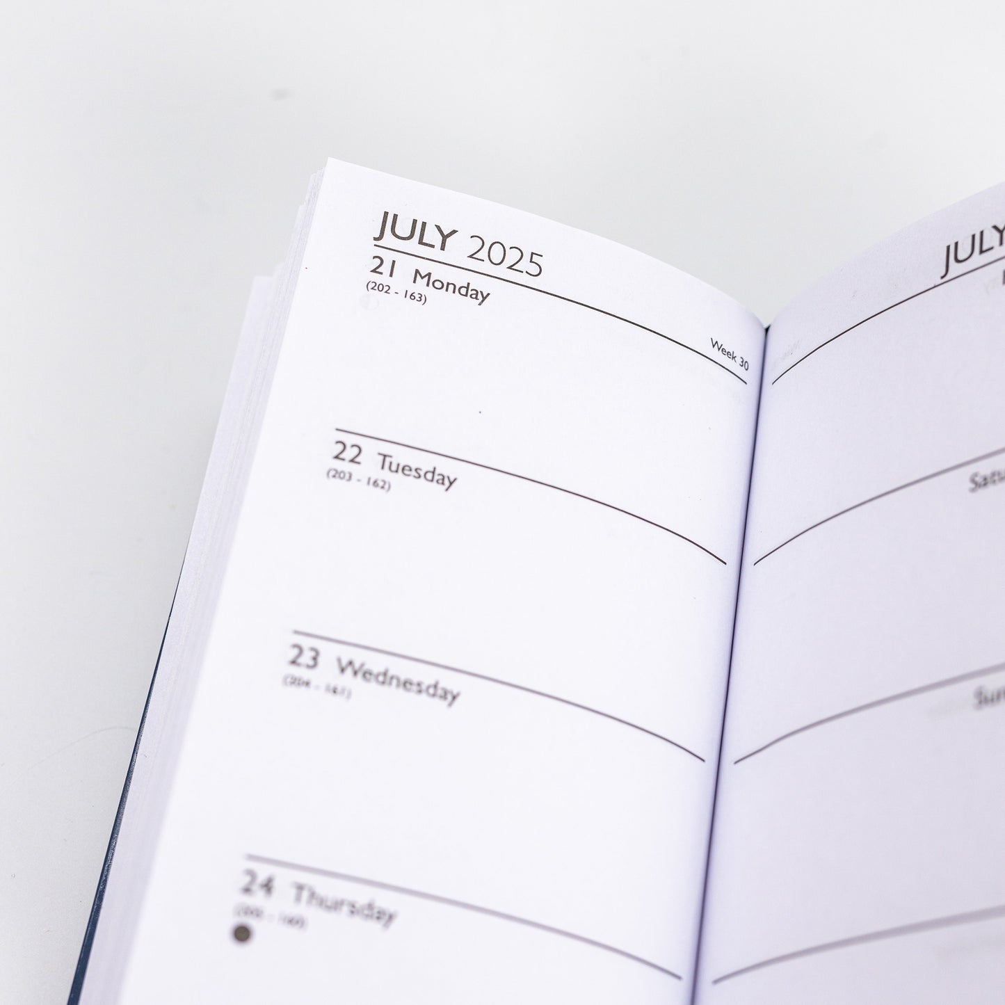 2025 Diary Slim Glitter Week to View Diaries Full Year Journal Calendar Planner Etsy