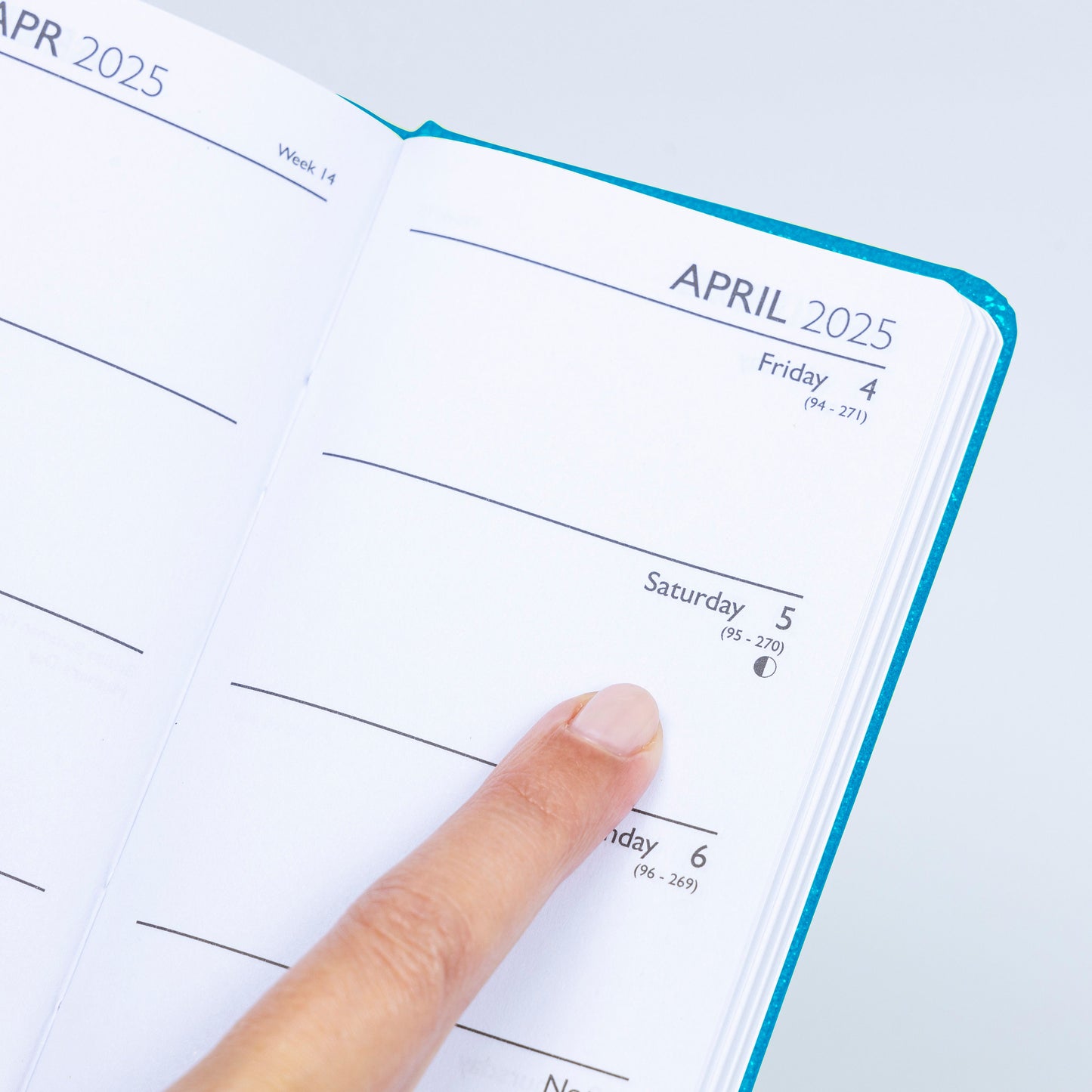 2025 Diary Slim Glitter Week to View Diaries Full Year Journal Calendar Planner Etsy