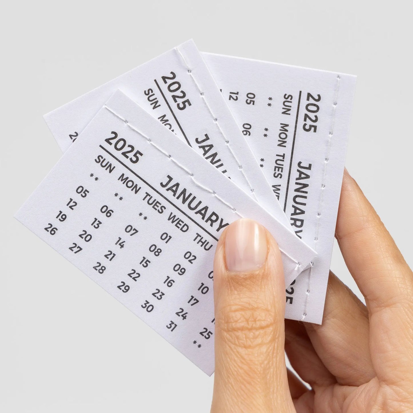 2025 1 to 50 Calendar Tabs Insert White Mini Calendar Tear Off Pads Month To View Keechi & co.
