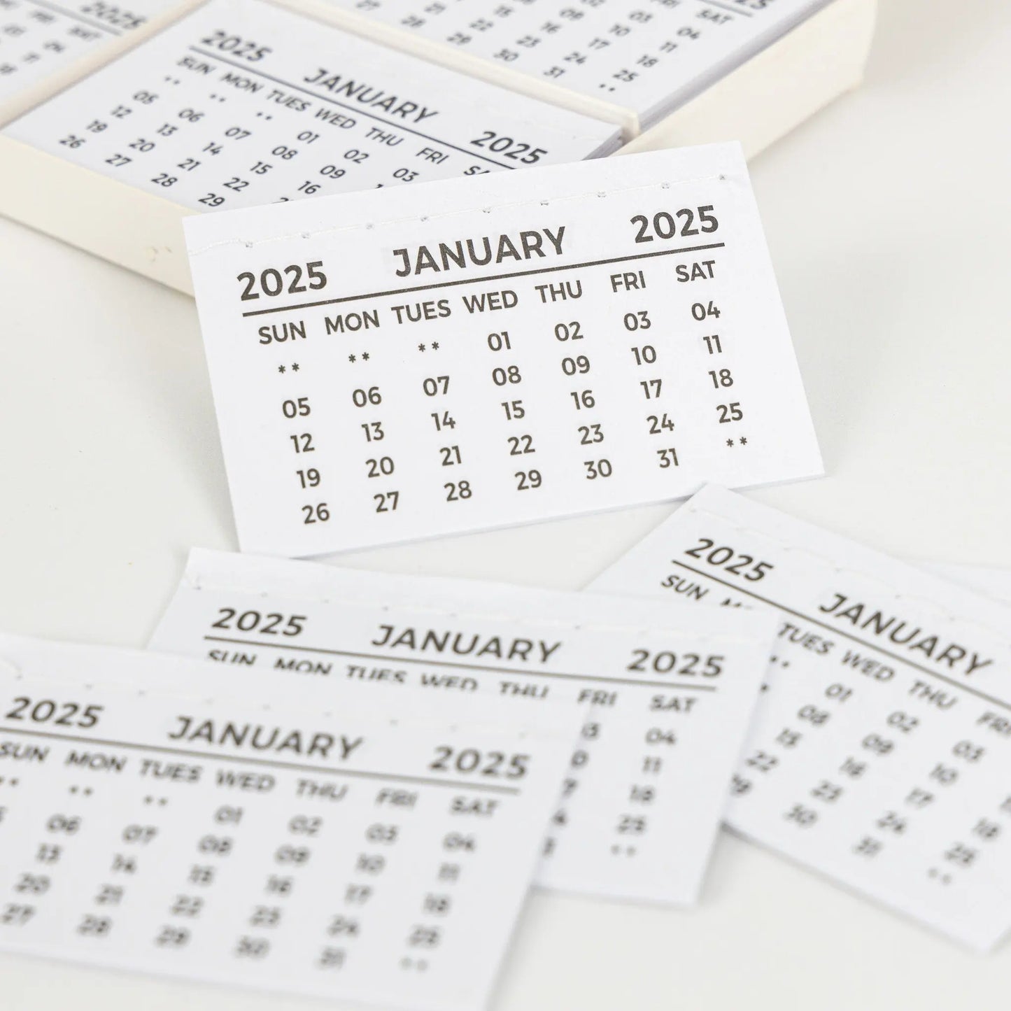 2025 1 to 50 Calendar Tabs Insert White Mini Calendar Tear Off Pads Month To View Keechi & co.