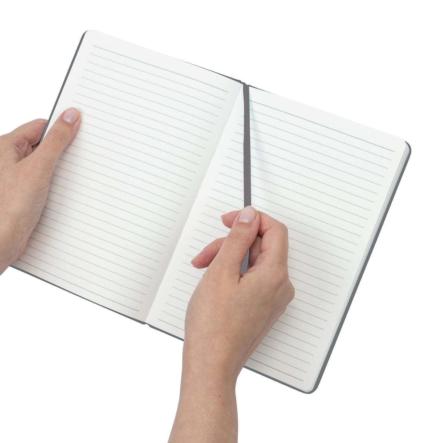 A5 Hardback Lined Notebook Ruled Notepad Notes Diary Journal Premium Book grey