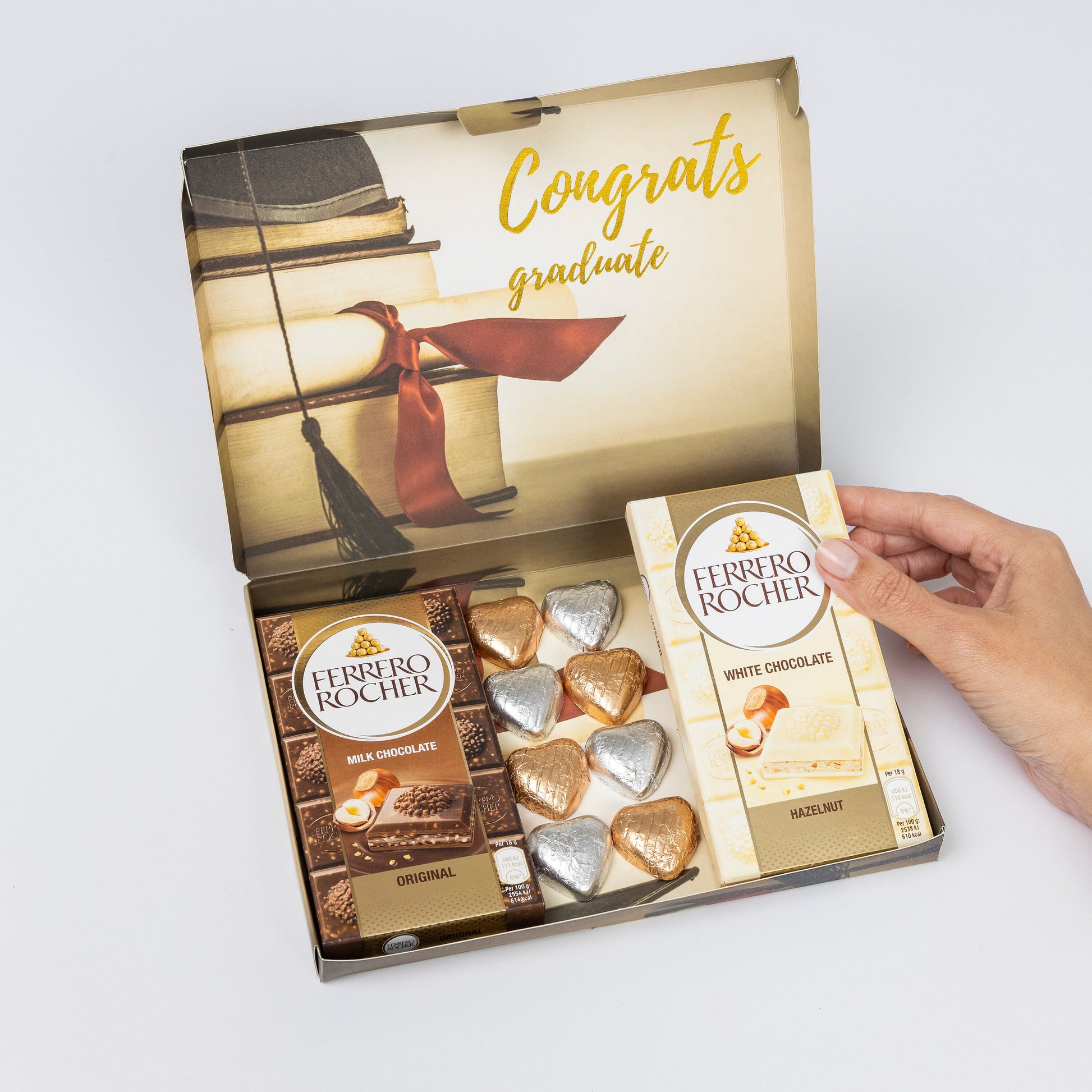 Ferrero Rocher Milk White Chocolate Bars Hearts Gift Box Hamper Graduation Etsy