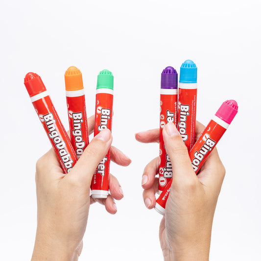 6 Coloured Bingo Dabbers Felt Markers Mixed Pens Ticket Dobbers Non Drip Job Etsy