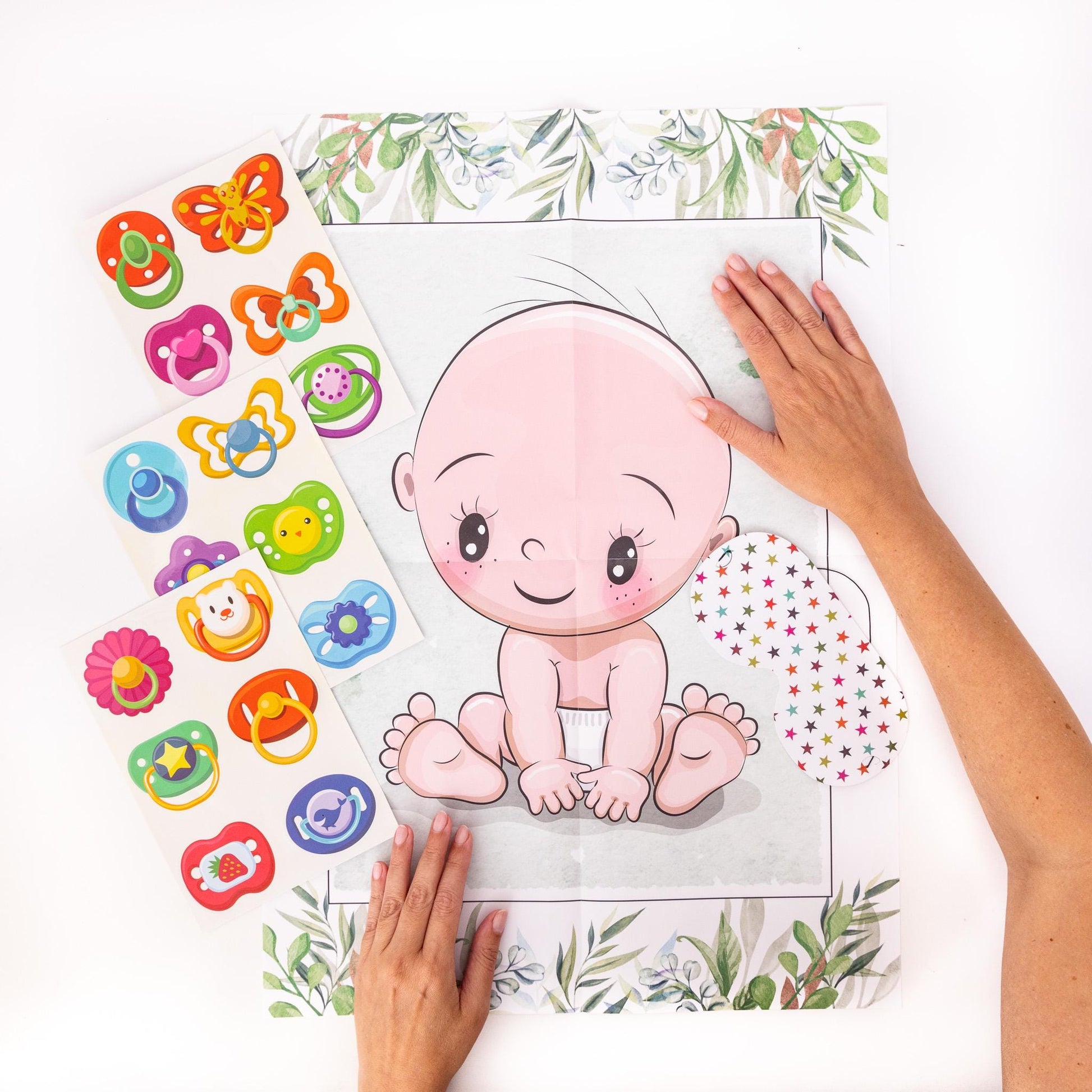 Pin the dummy on the baby shower party game Baby Girl Boy unisex MULTIPLAYER 20 player Etsy