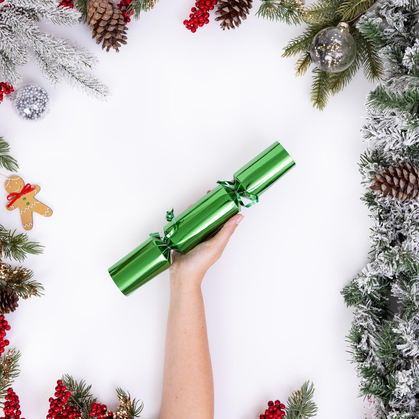 12 Make Your Own Christmas Cracker kit Crackers Hats Snaps green foil Etsy