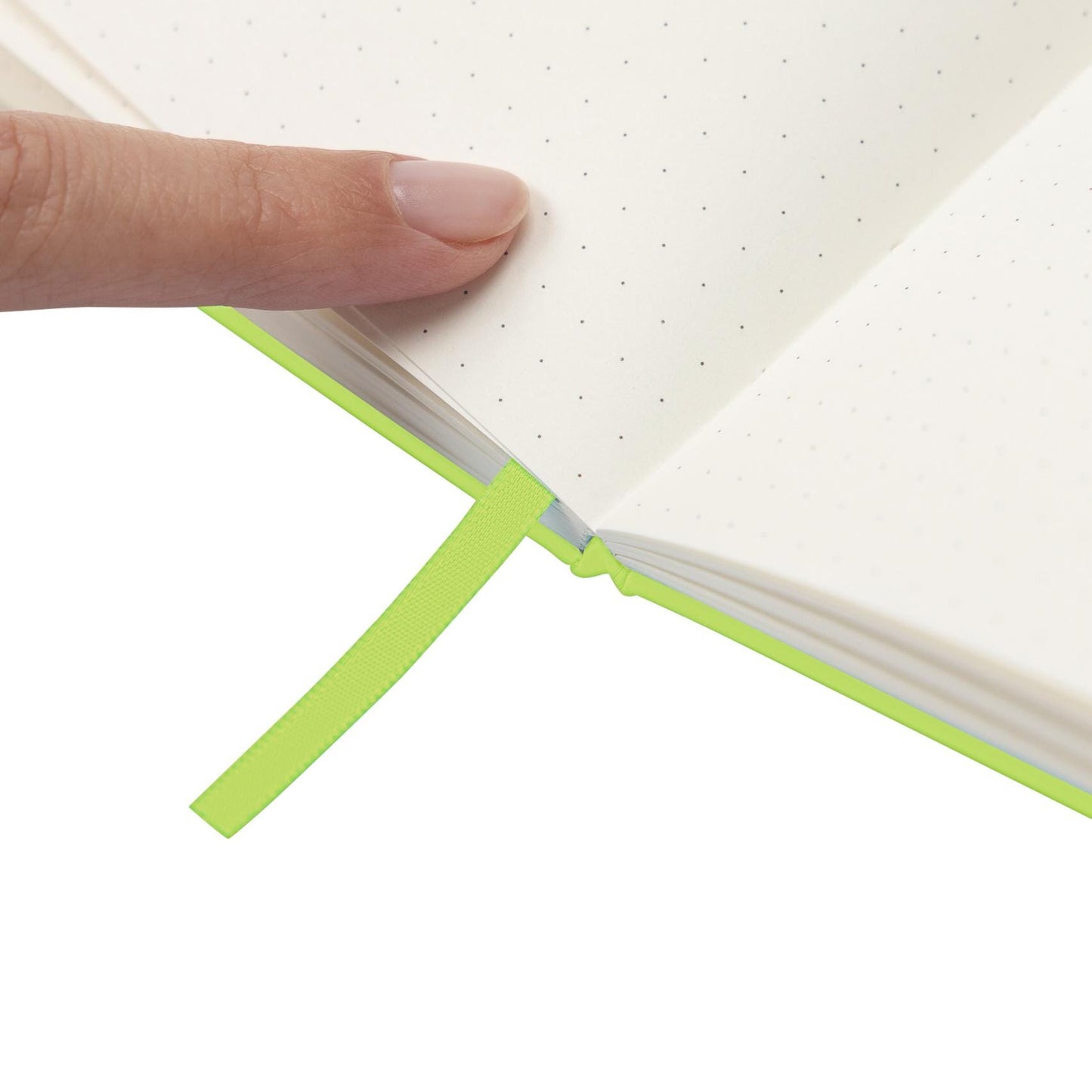 Dotted A5 Lime Notebook Hardback Notepad Notes Diary Bullet Journal Premium Book