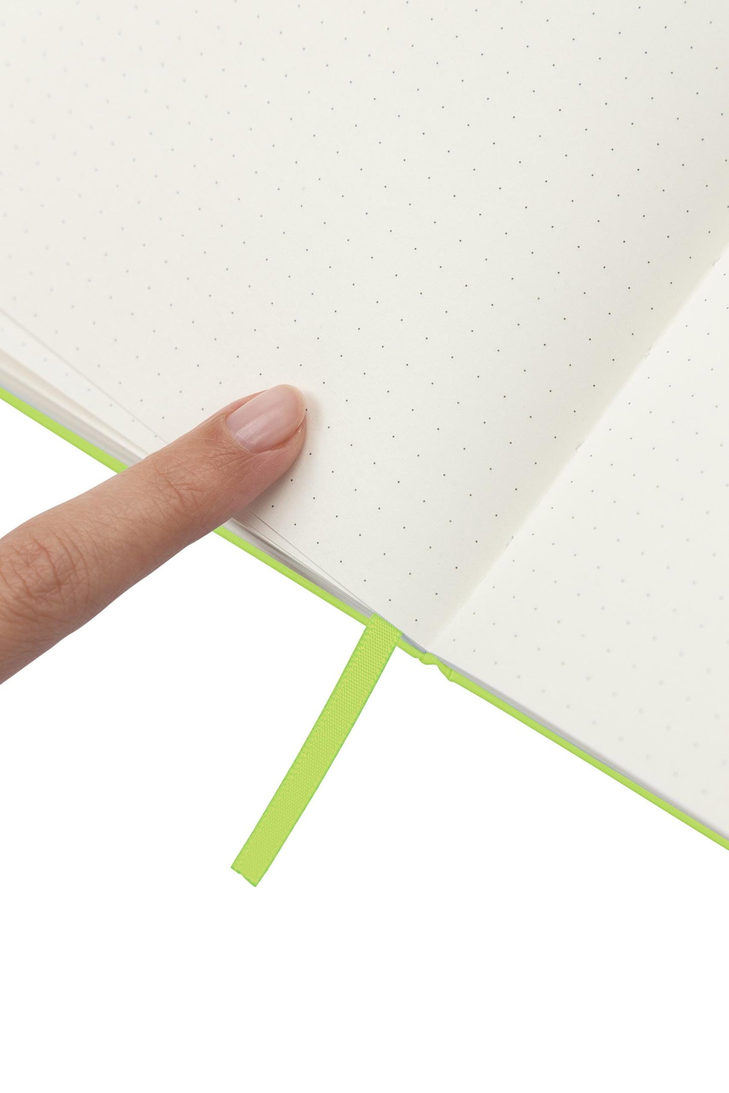 Dotted A5 Lime Notebook Hardback Notepad Notes Diary Bullet Journal Premium Book