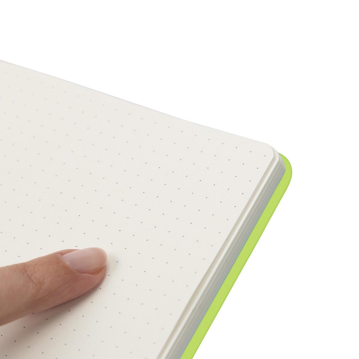 Dotted A5 Lime Notebook Hardback Notepad Notes Diary Bullet Journal Premium Book