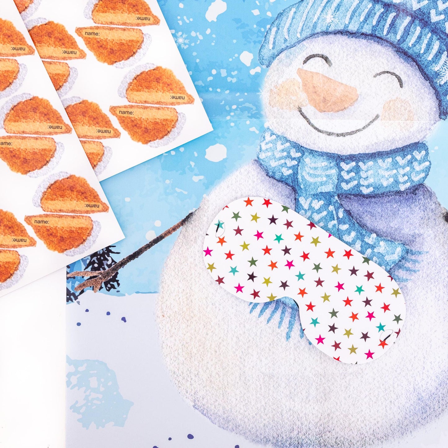 Pin The Carrot Nose On The Snowman Christmas Festive Party Game 42 Stickers