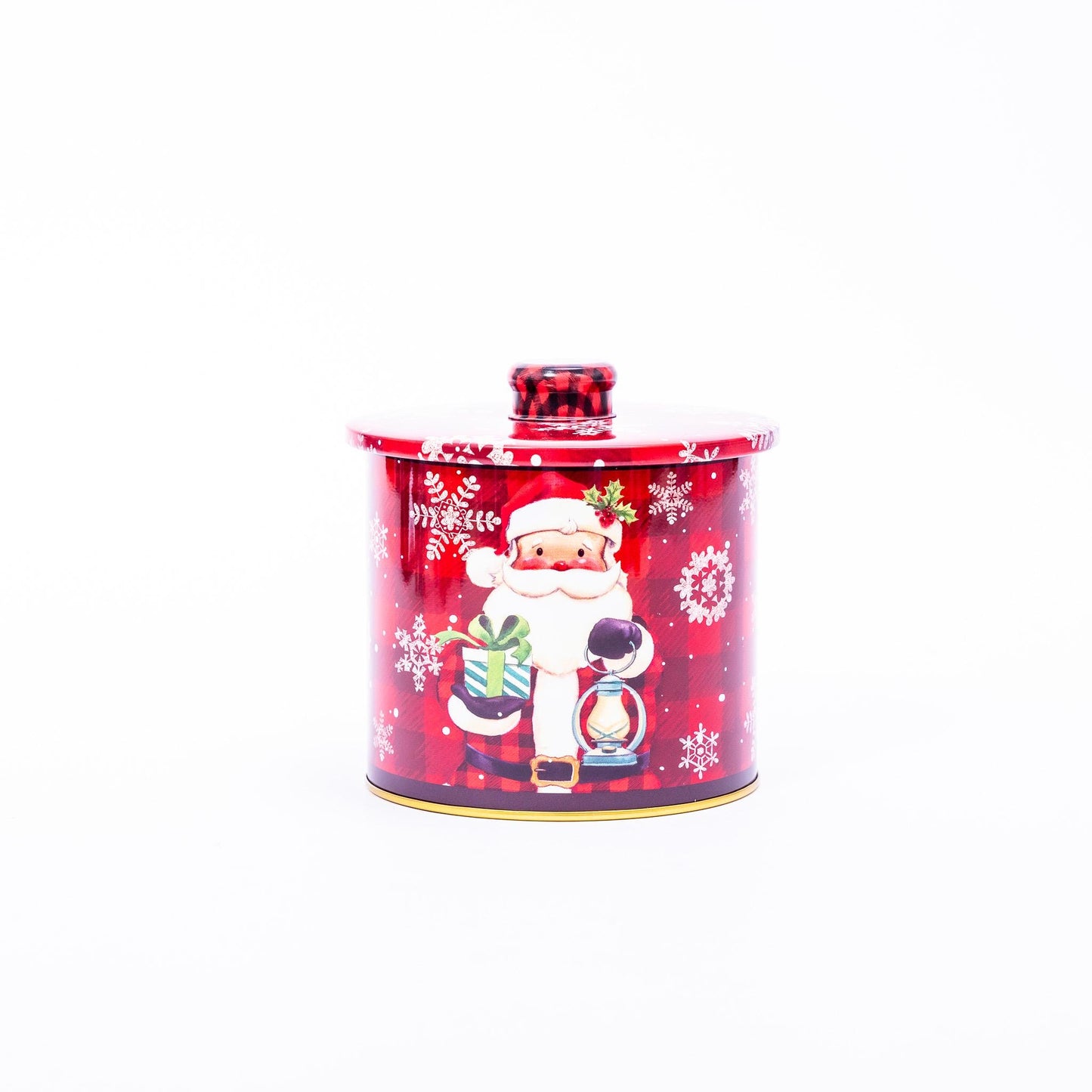 2 Christmas Tins Jars Storage Tin Container Canisters Cookie Biscuit Santa