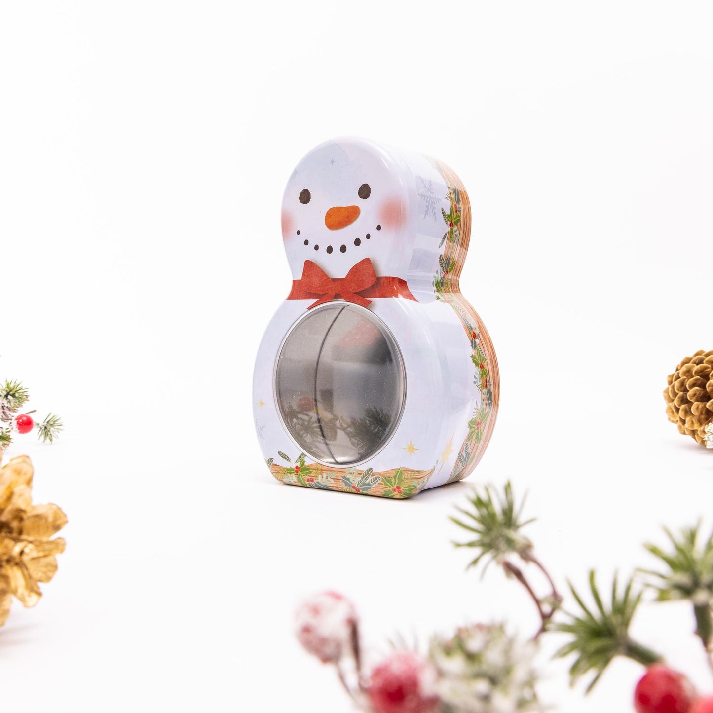 2 Christmas Tins Jars Storage Tin Container Canisters Shaped Cookie Biscuit Etsy