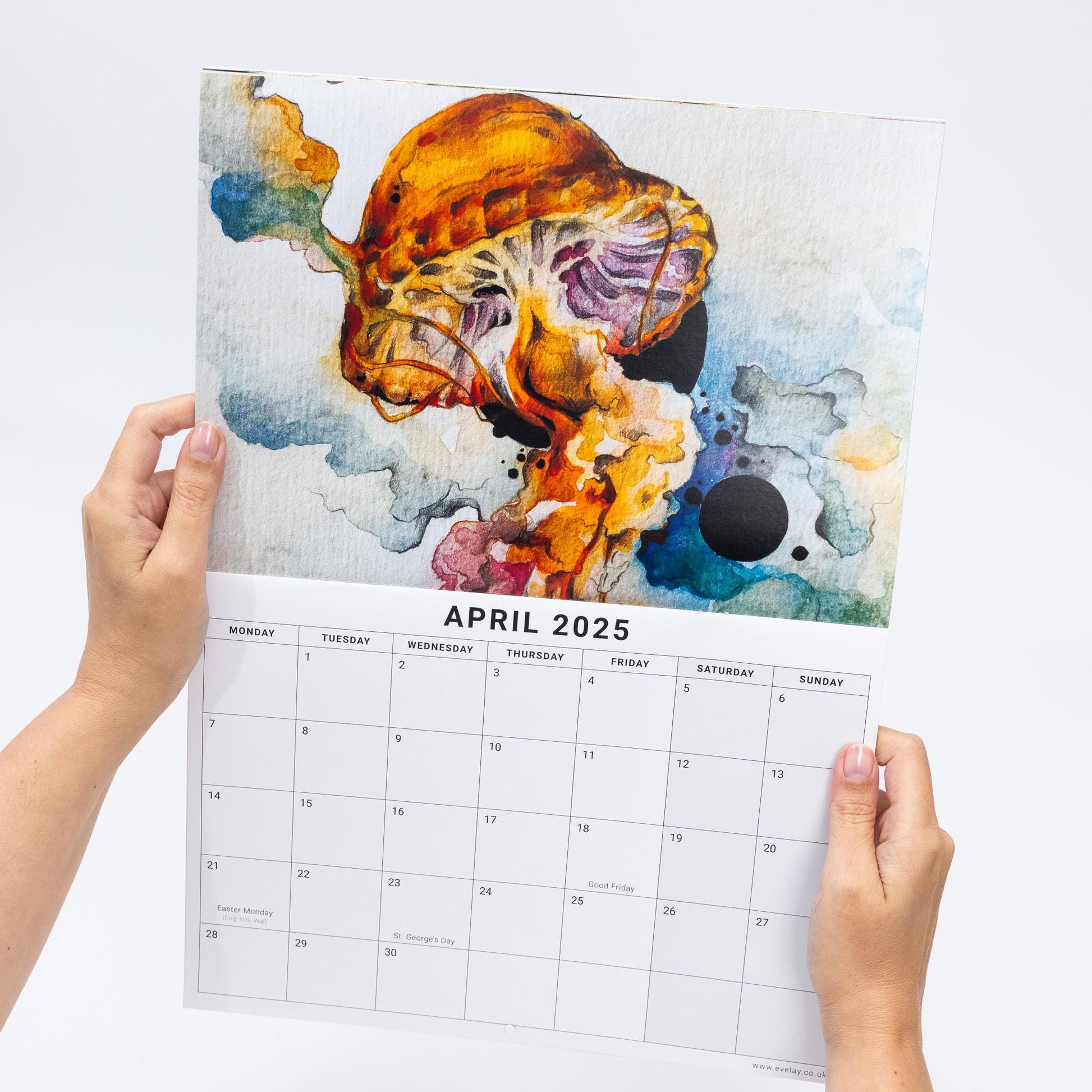 2025 Calendar Watercolour Animals Wall Monthly Planner Family Home Organiser Etsy