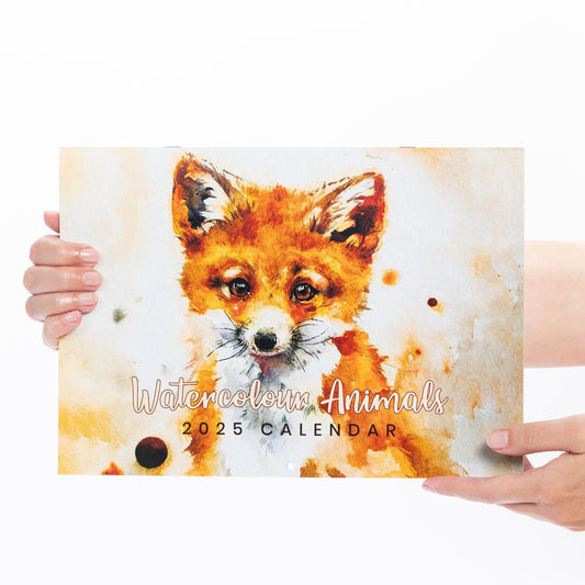 2025 Calendar Watercolour Animals Wall Monthly Planner Family Home Organiser Etsy