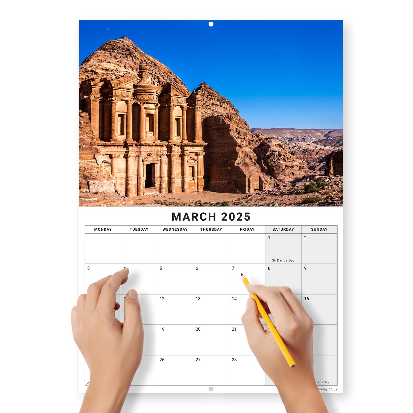 2025 Calendar World Wonders Wall Monthly Planner Family Home Organiser Funny