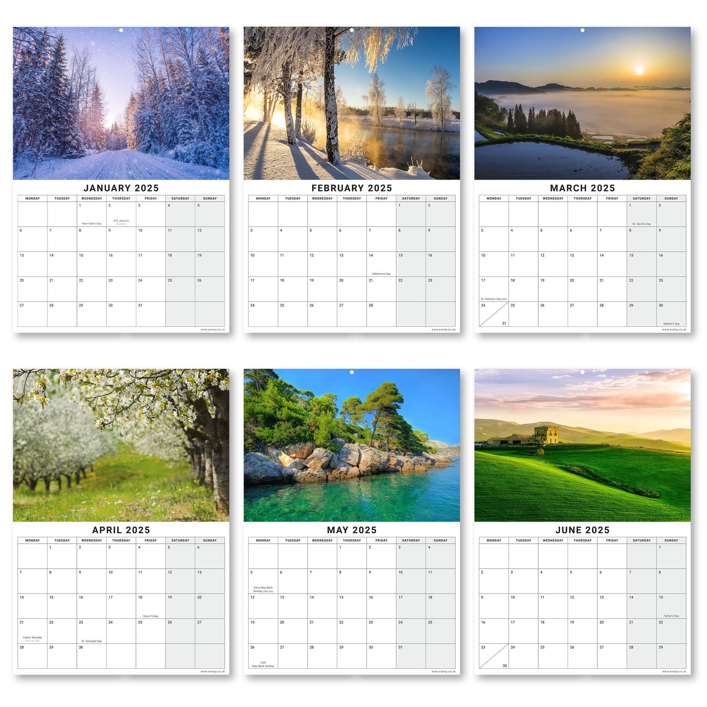 2025 Calendar Seasons Wall Monthly Planner Family Home Organiser 12 Months Seasons Etsy