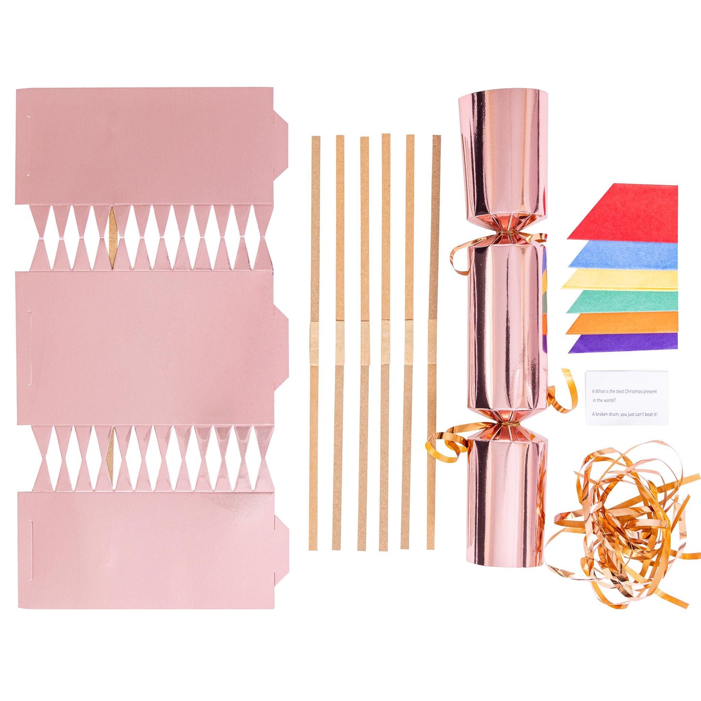 Make Your Own Rose Gold foil Christmas Crackers
