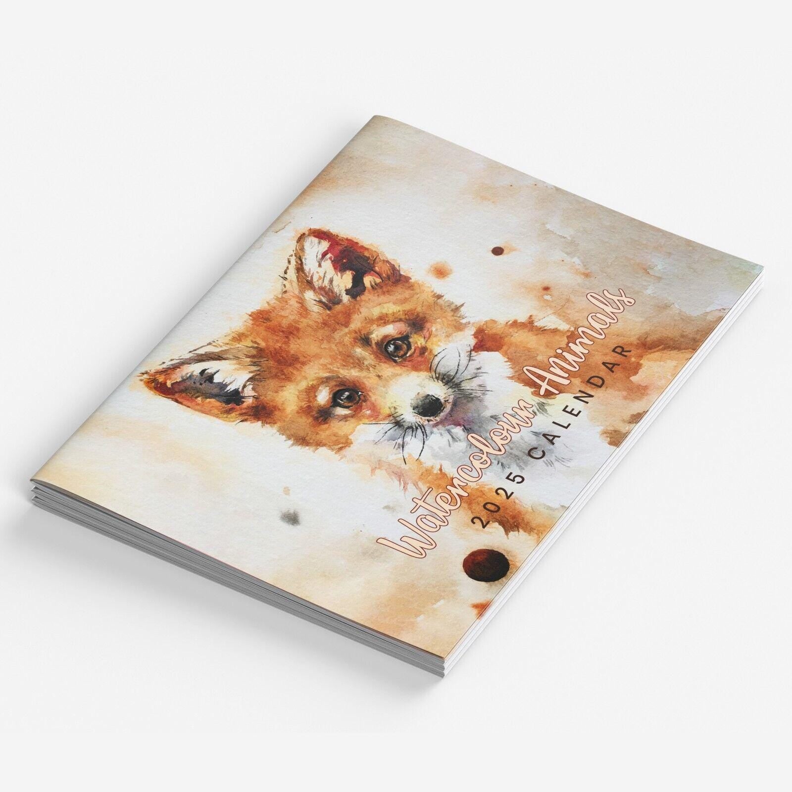 2025 Calendar Watercolour Animals Wall Monthly Planner Family Home Organiser Etsy