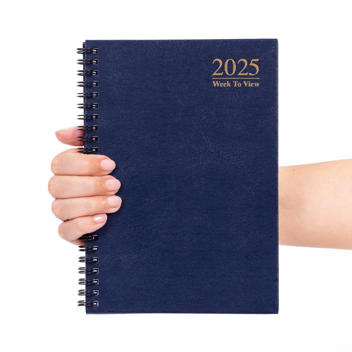 2025 A5 Navy Hardback Diary: Week To View Planner