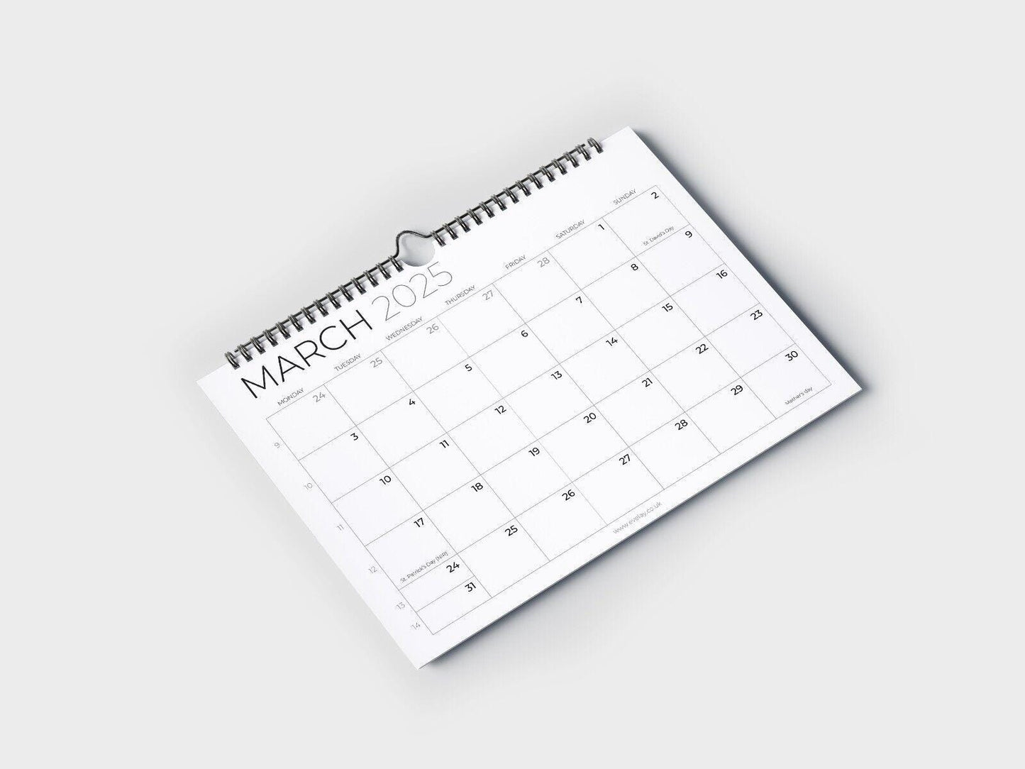 2025 Calendar A4 Landscape Month To View Wall Planner Family Office Organiser
