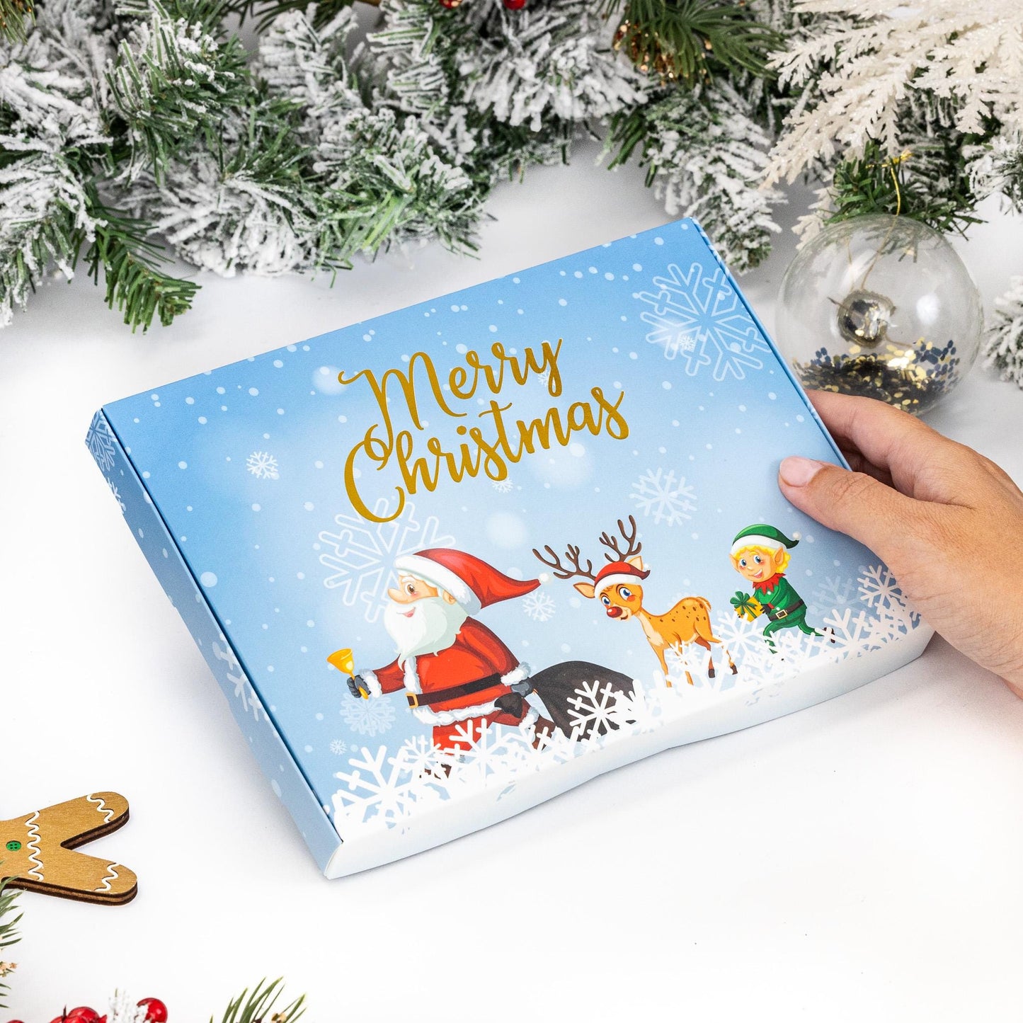 Merry Christmas Chocolate Gift Box: Lindor, Ferrero Rocher, Cadbury Etsy