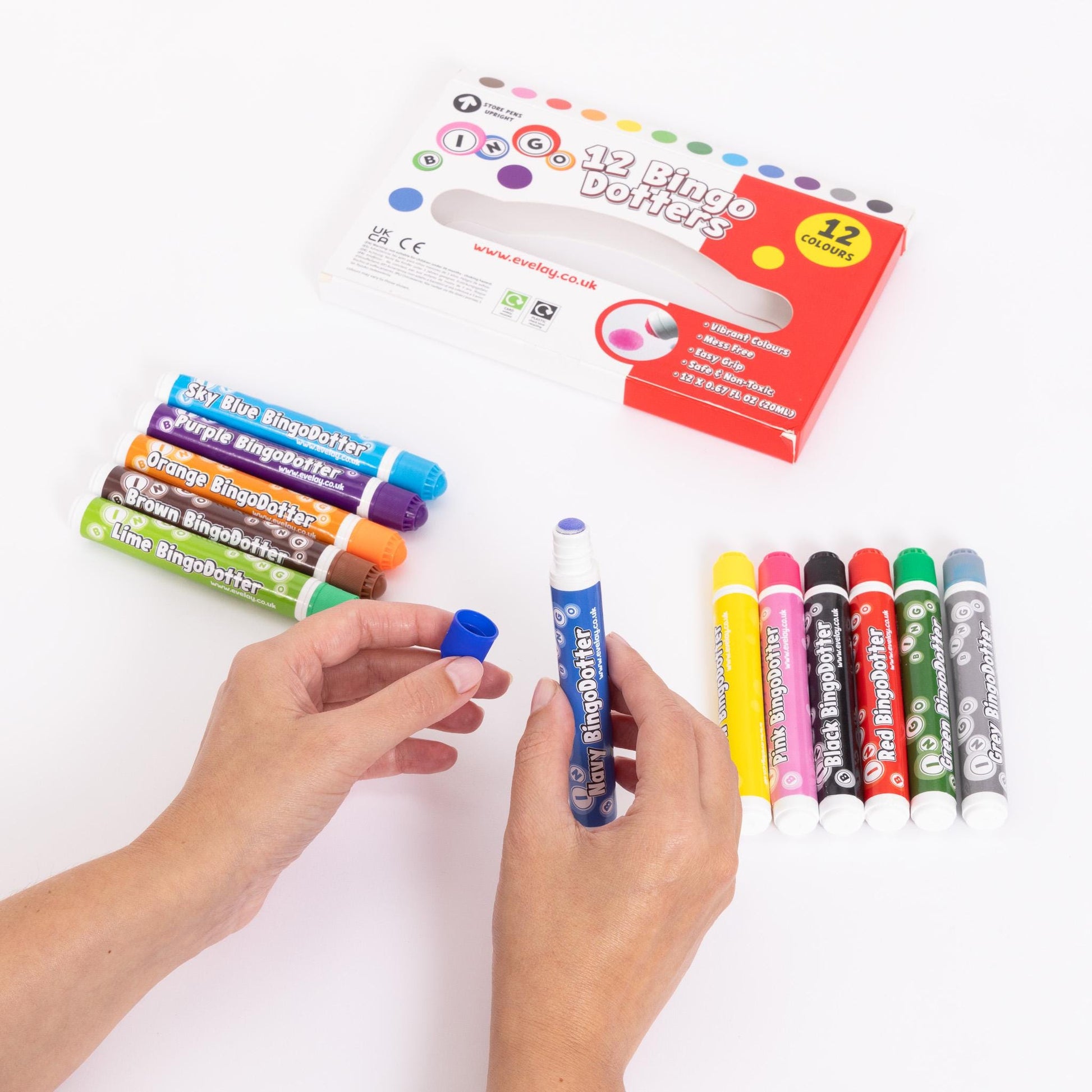 12 Dot Markers for Kids & Adults Mess Free Dabber Pens Non-Drip Dotters for Bingo Crafts Art Scrapbooking Colouring and More Etsy