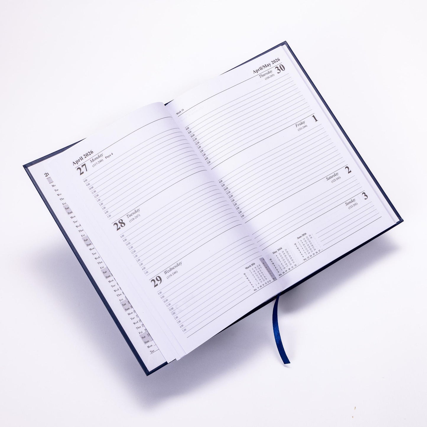 2026 Diary A5 Week to view Full Year Office Year Planner Hardback Diaries navy