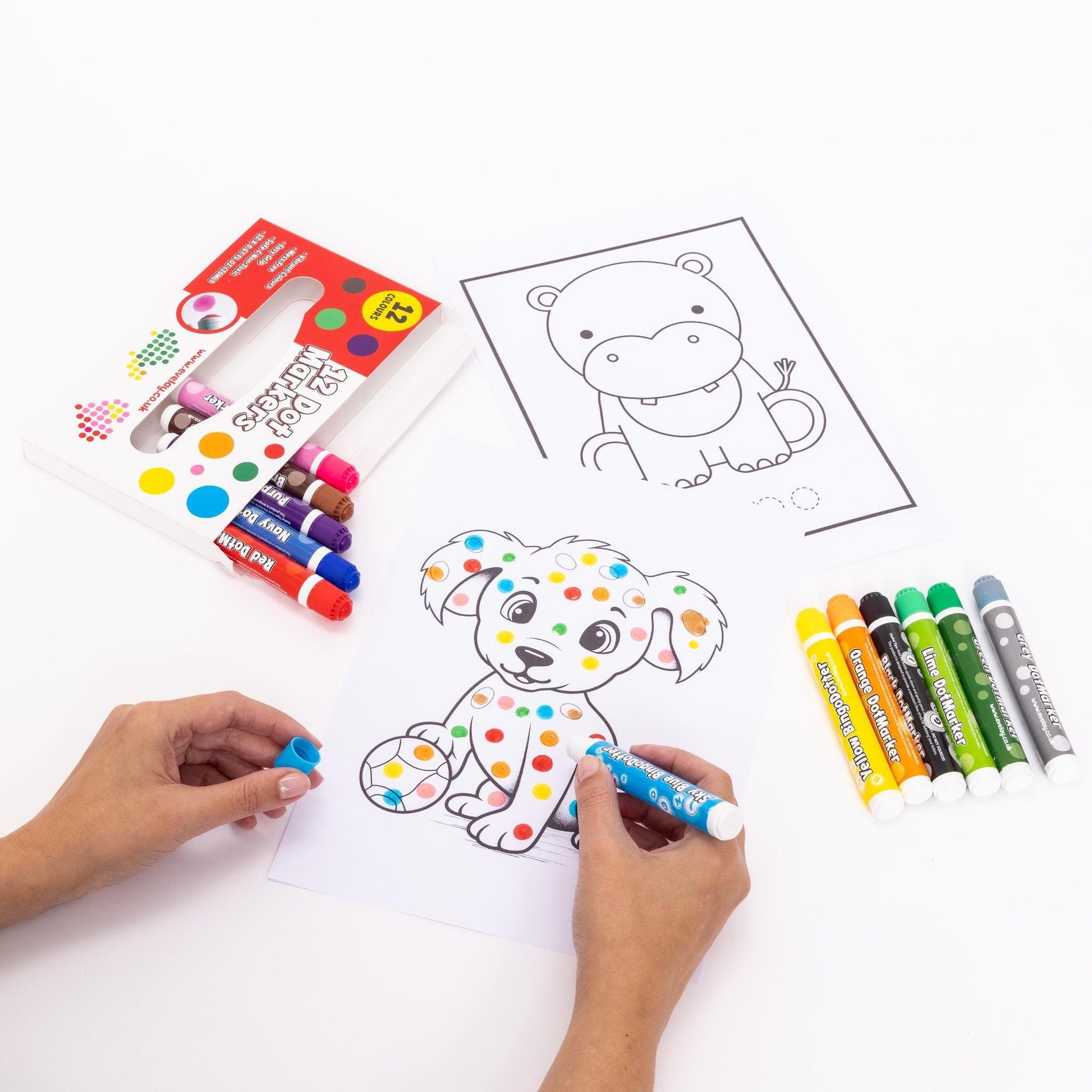 12 Dot Markers for Kids & Adults Mess Free Dabber Pens Non-Drip Dotters for Bingo Crafts Art Scrapbooking Colouring and More Etsy