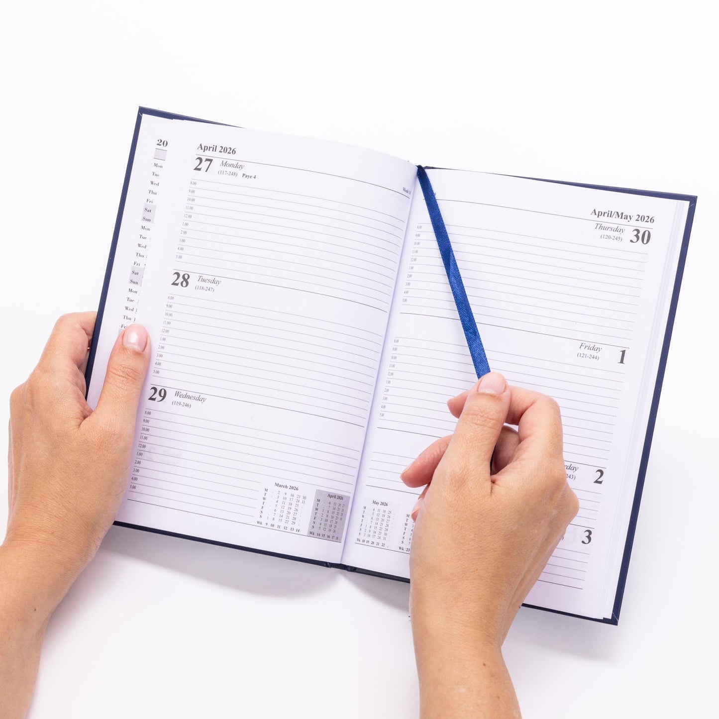 2026 Diary A5 Week to view Full Year Office Year Planner Hardback Diaries navy